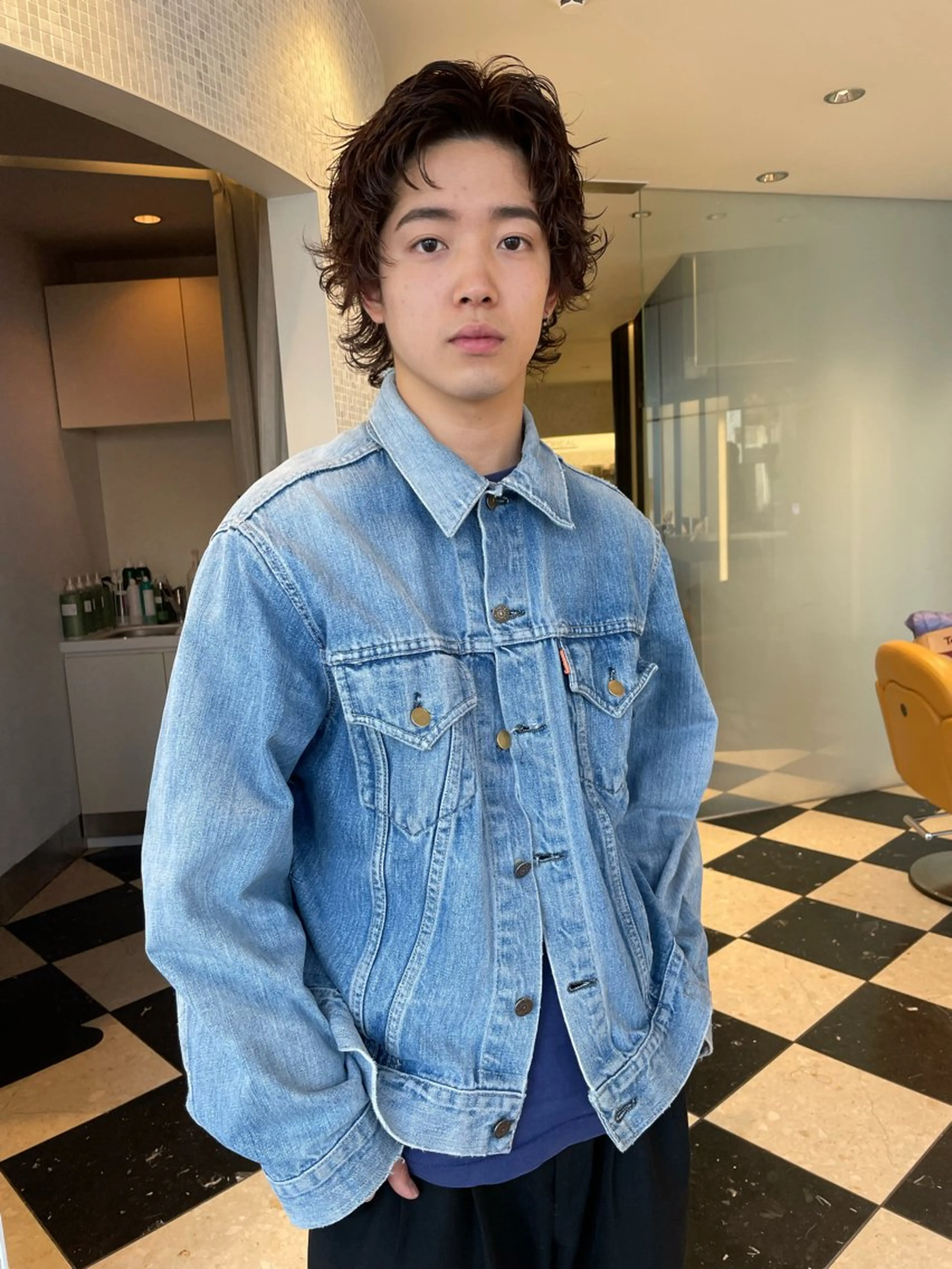 メンズ 林本　南壱人/カット /パーマ/カラーのヘアスタイル