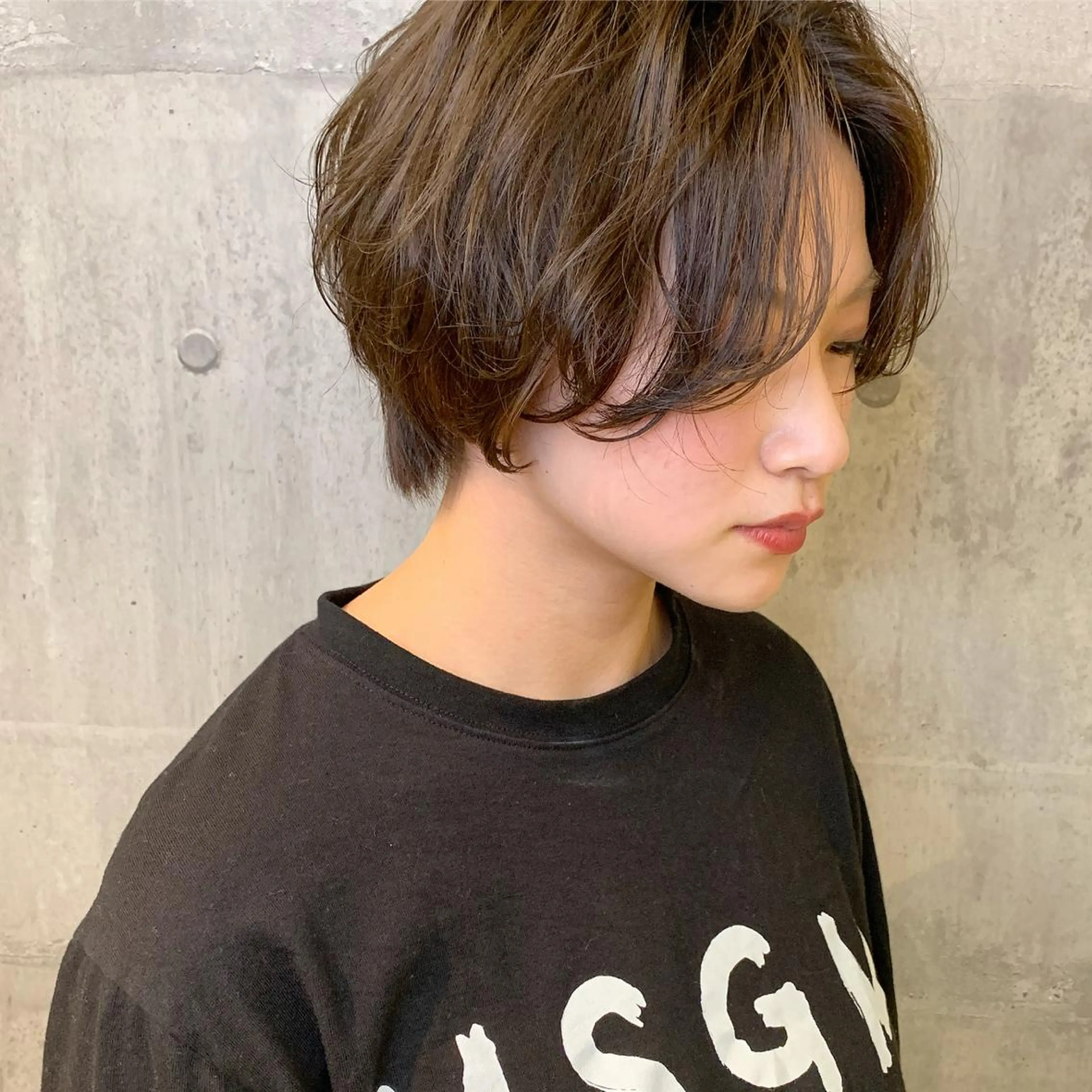 ショート カラー ショートヘア ﾊｲﾄｰﾝ/ｼｮｰﾄ 村上淳乃🐥のヘアスタイル