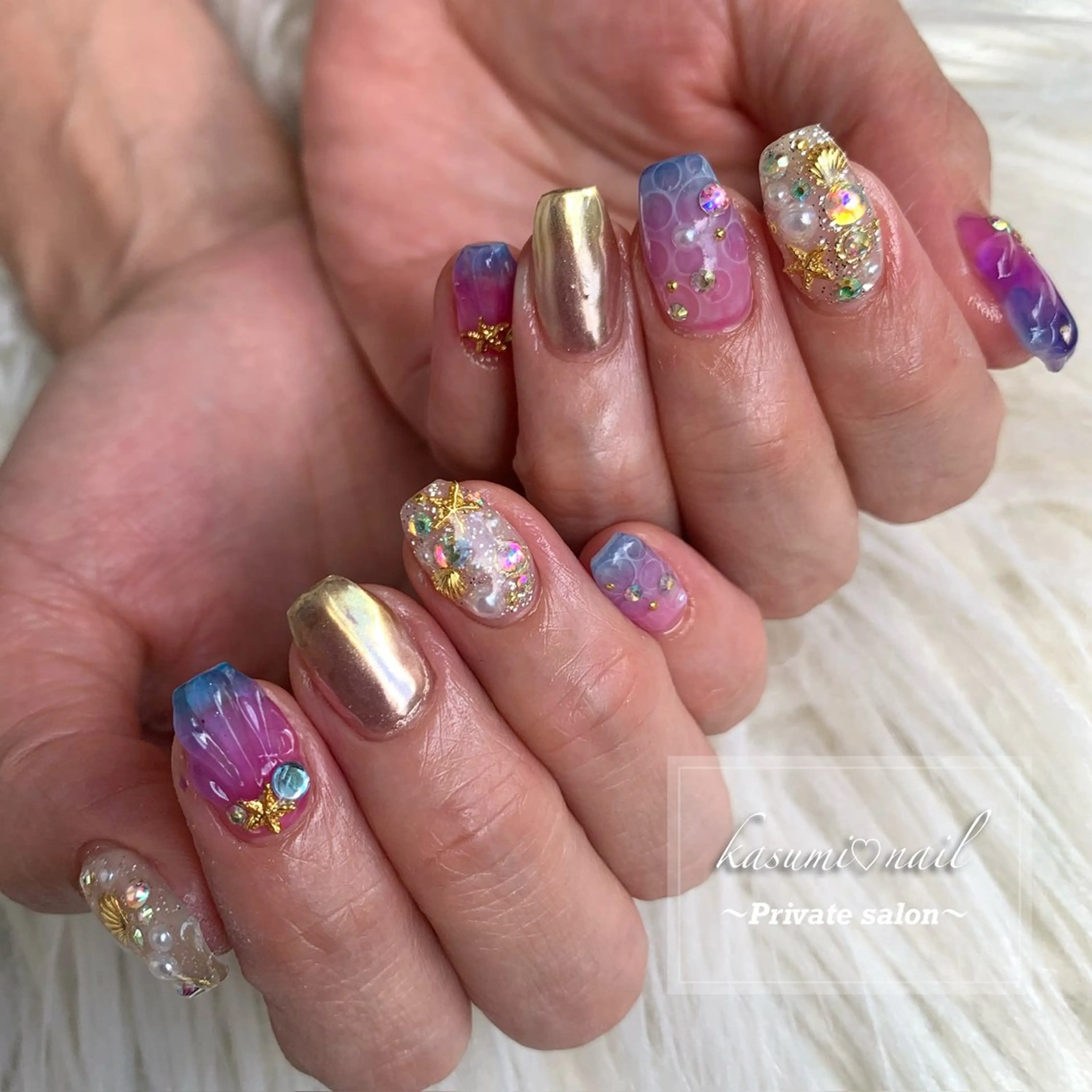 ネイル 大理石ネイル(マーブル) ニュアンスネイル KASUMI♡ Nailのネイルデザイン