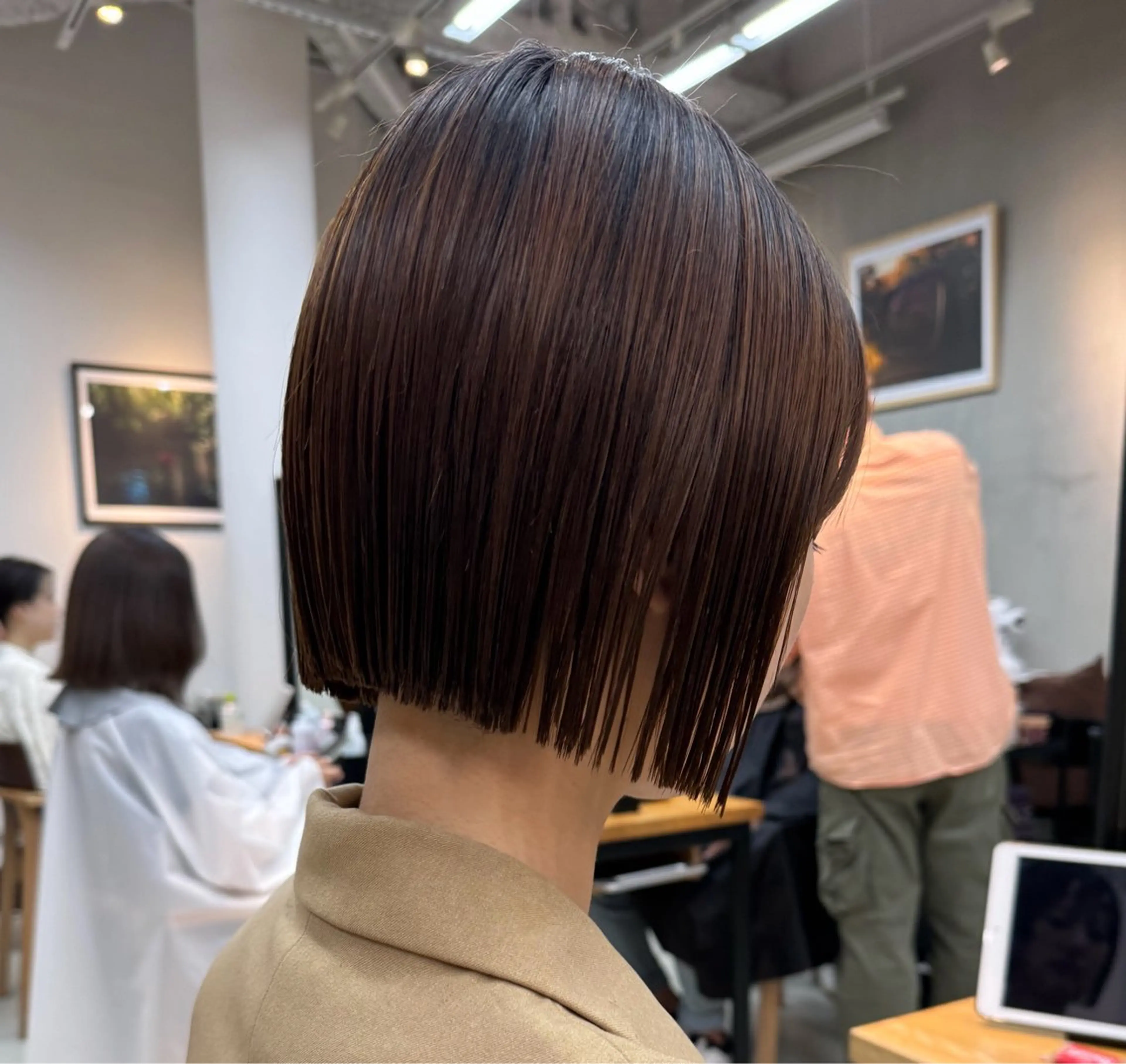 ショート パーマ 切りっぱなしボブ ボブ 縮毛矯正 カット 縮毛矯正 トリートメント ボブ/ショート /パーマ/shinのヘアスタイル