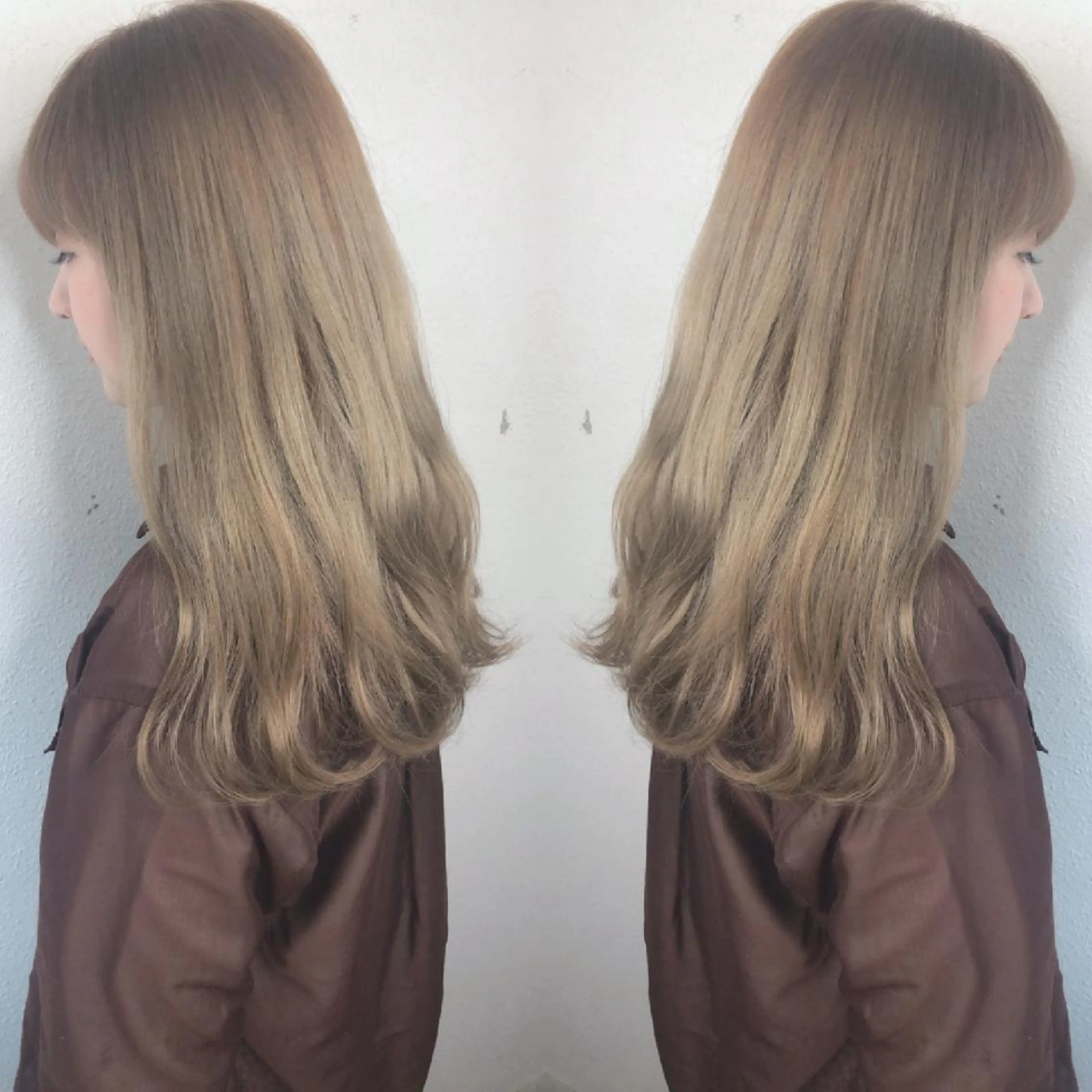 ロング カラー ヘアアレンジ ブリーチ カット トリートメント 竹内啓太 ボブのヘアスタイル