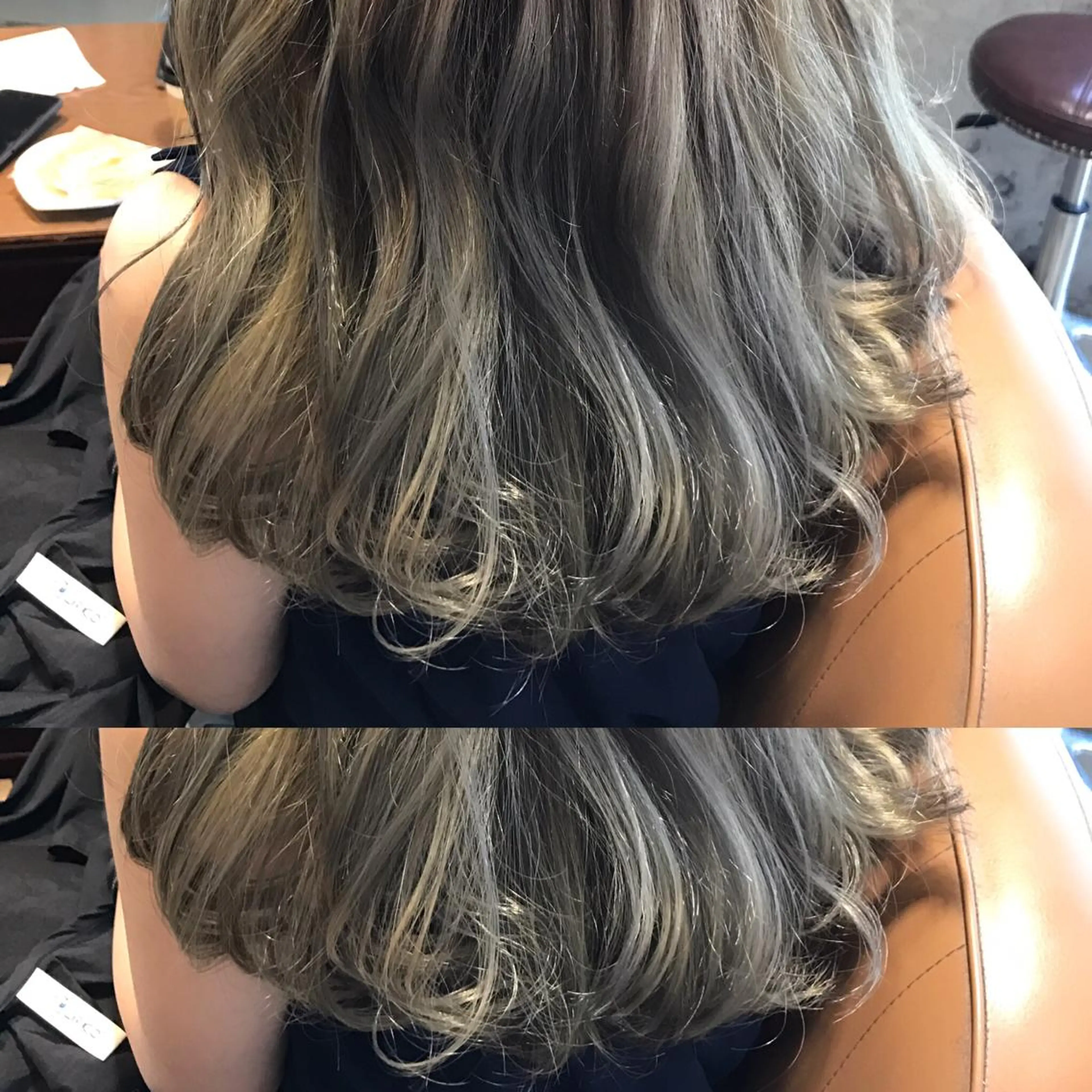 ロング カラー パーマ ヘアアレンジ メンズ マツエク・マツパ ミント ミントグリーン サロンドミルク 原宿のヘアスタイル