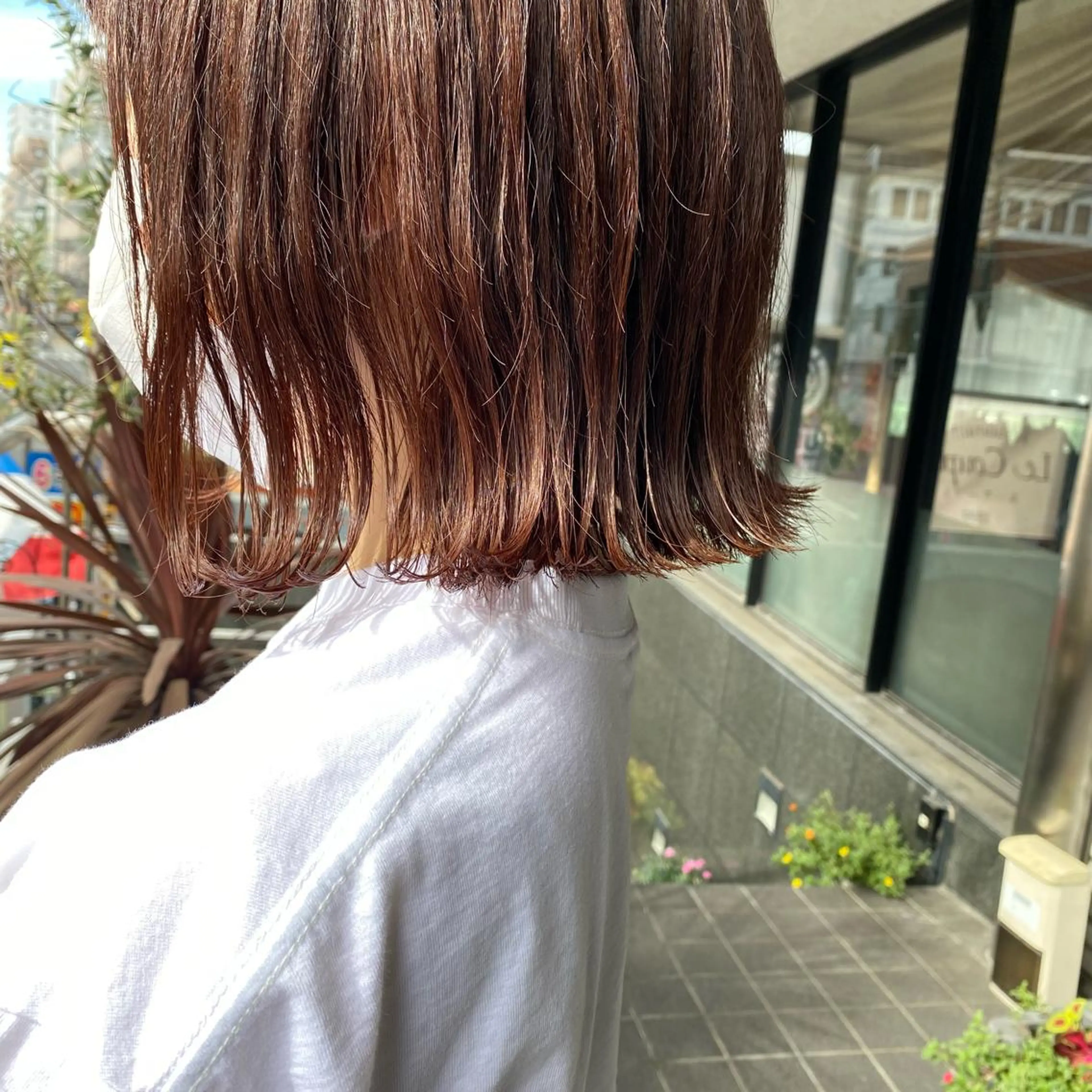 ショート カラー ブラウンカラー ピンクカラー ピンクブラウン ボブ/マンツーマン ミヒラケイタのヘアスタイル