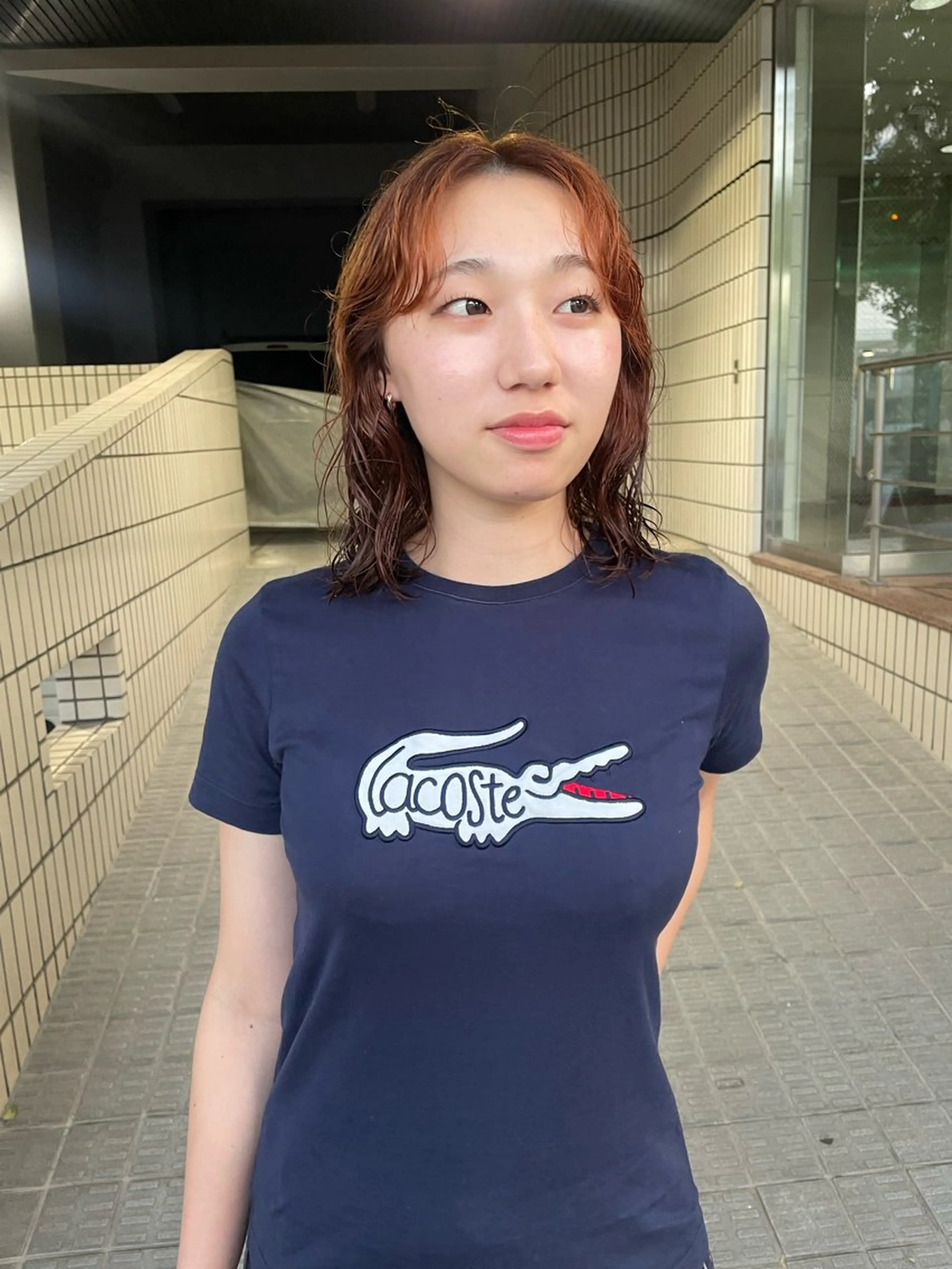 ミディアム カラー パーマ ヘアカラー カットモデル/ ハイトーン/ゆうあのヘアスタイル