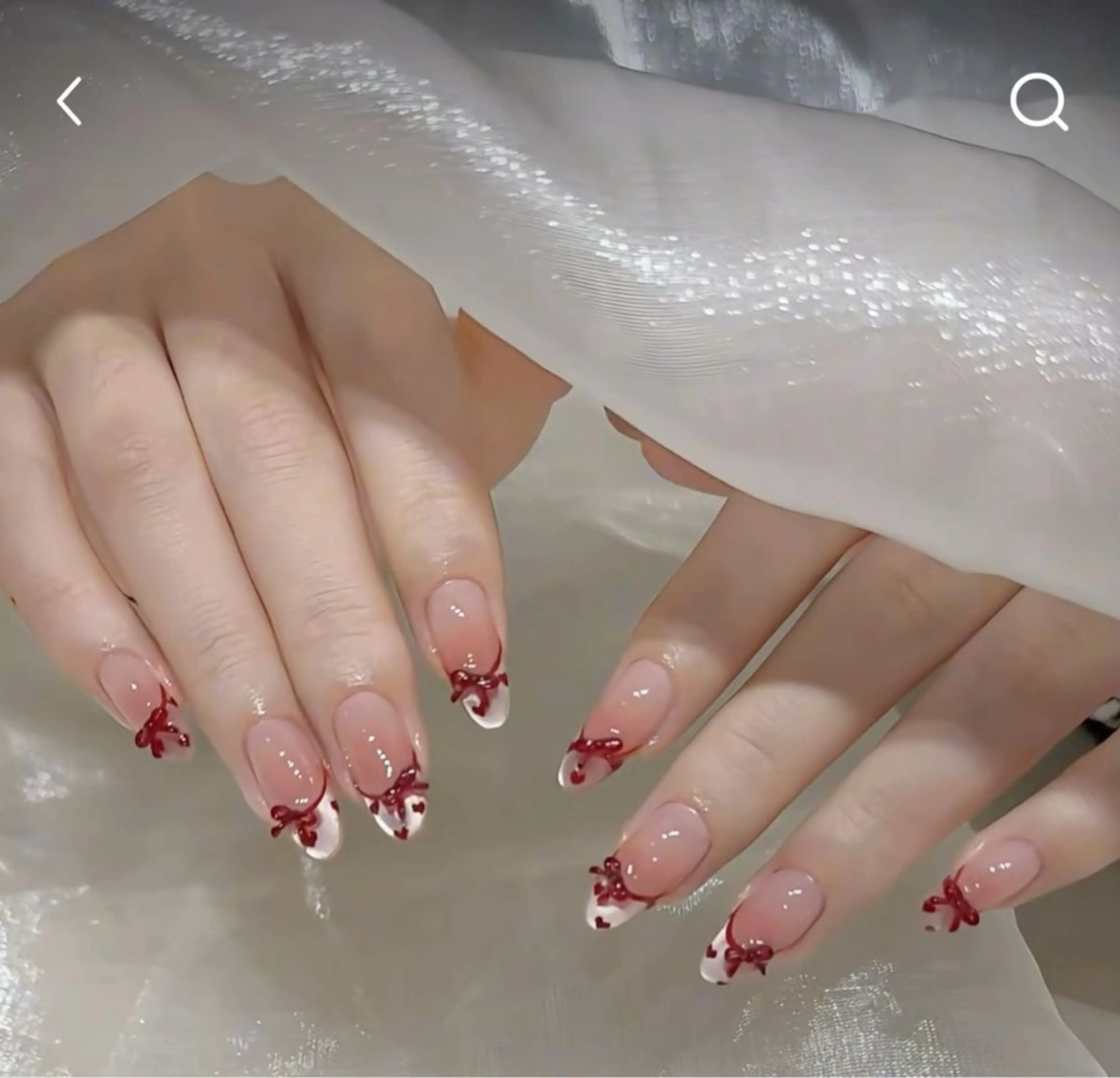 ネイル 長さ出し フレンチネイル グラデーション 卒業式 マグネットネイル ハンドネイル MIHANA NAILのネイルデザイン