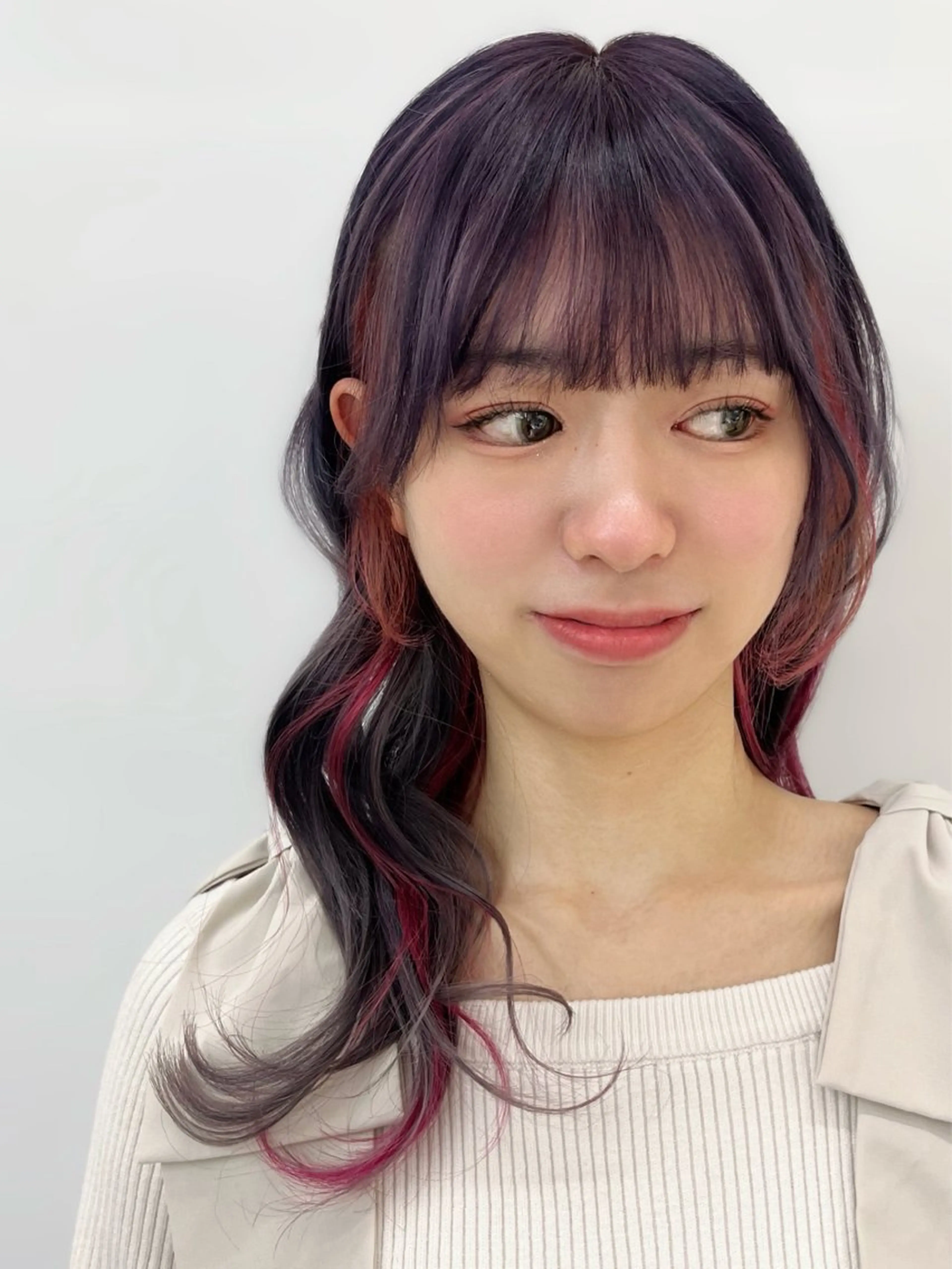セミロング 【レイヤーカット】 キサヌキミワのヘアスタイル