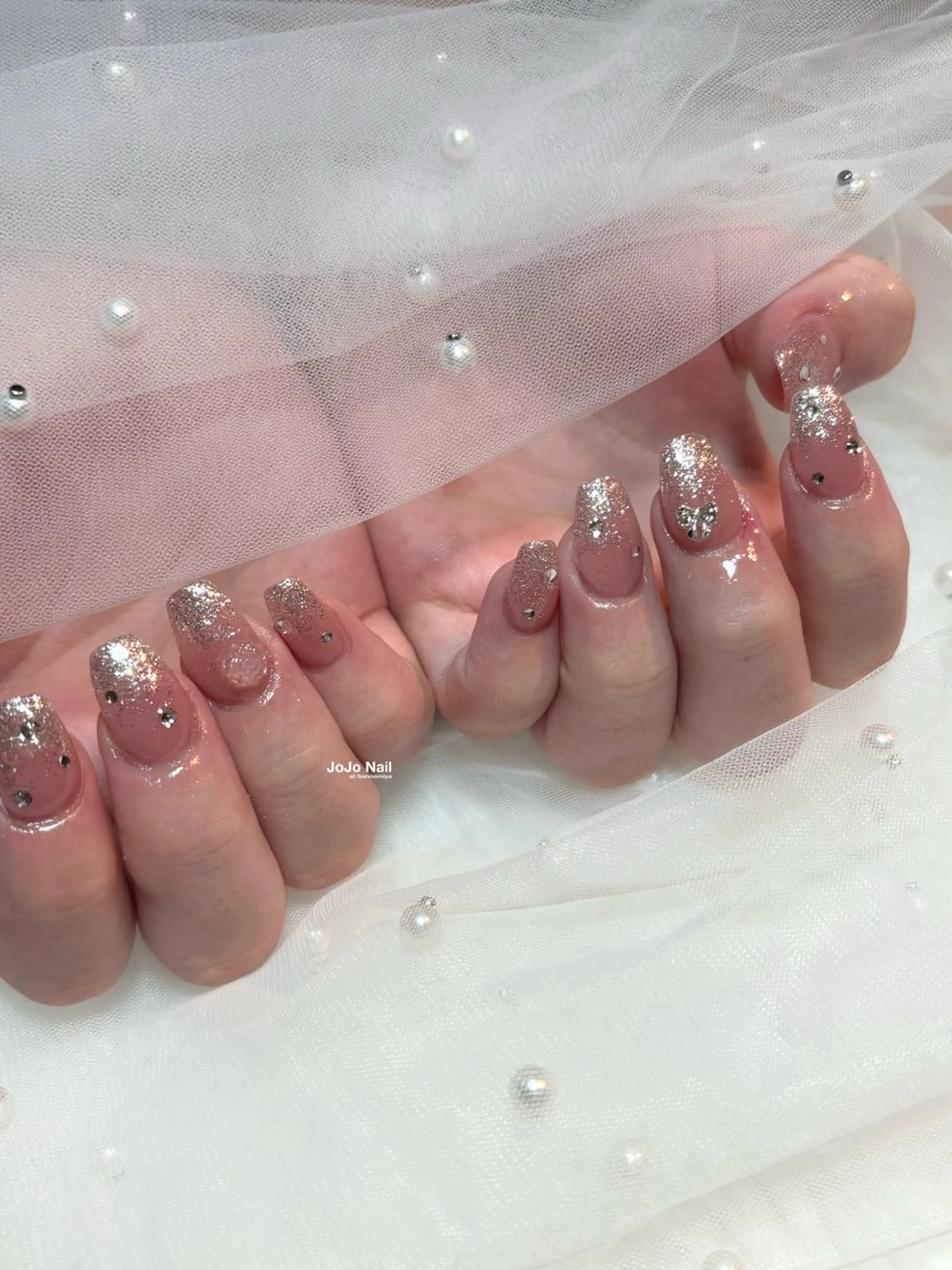 ネイル キラキラネイル ワンホンネイル ハンドネイル SERINA.K /JOJO@三宮のネイルデザイン