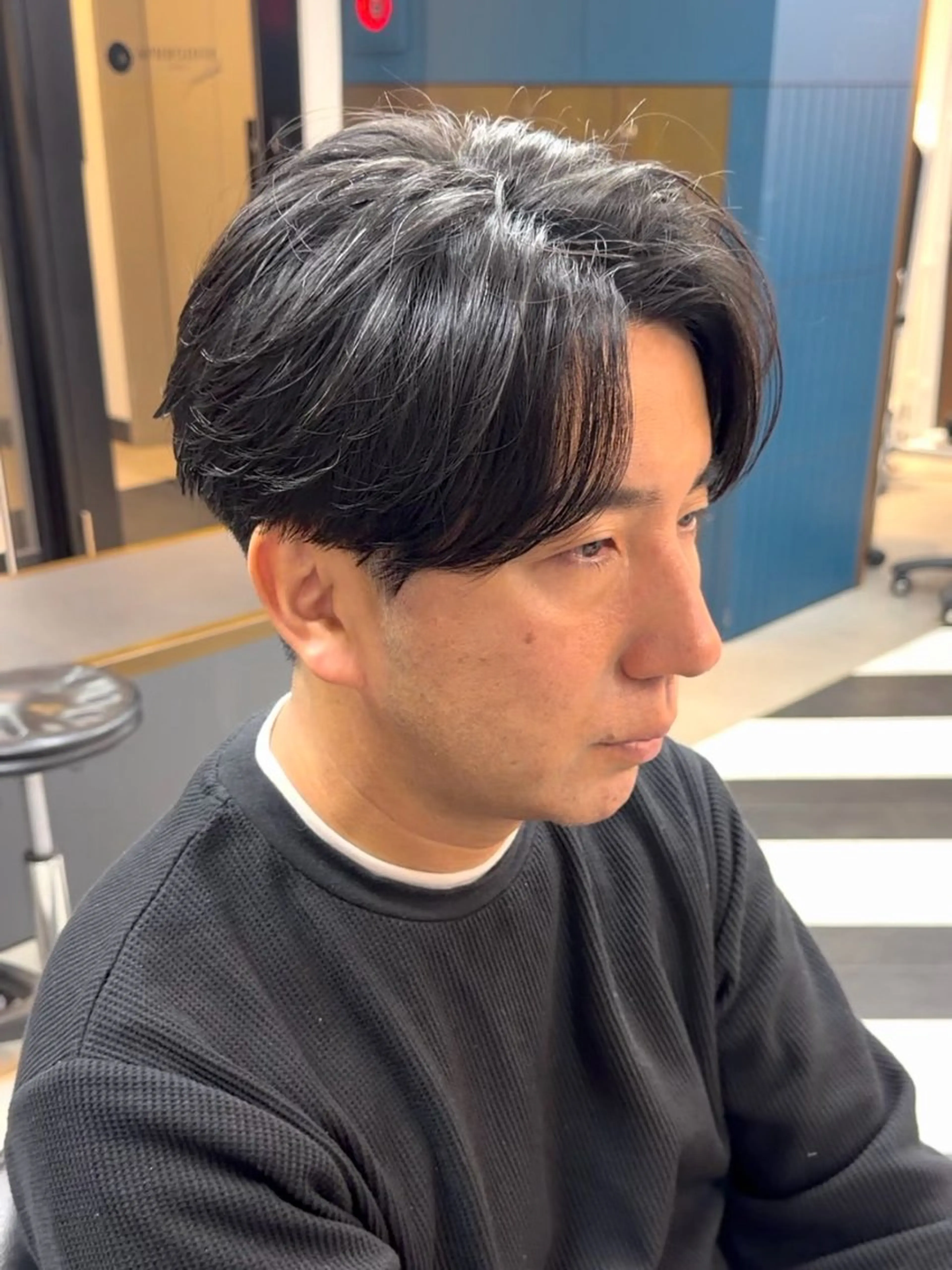 ミディアム カラー パーマ ヘアアレンジ メンズ 伊藤 陸のヘアスタイル