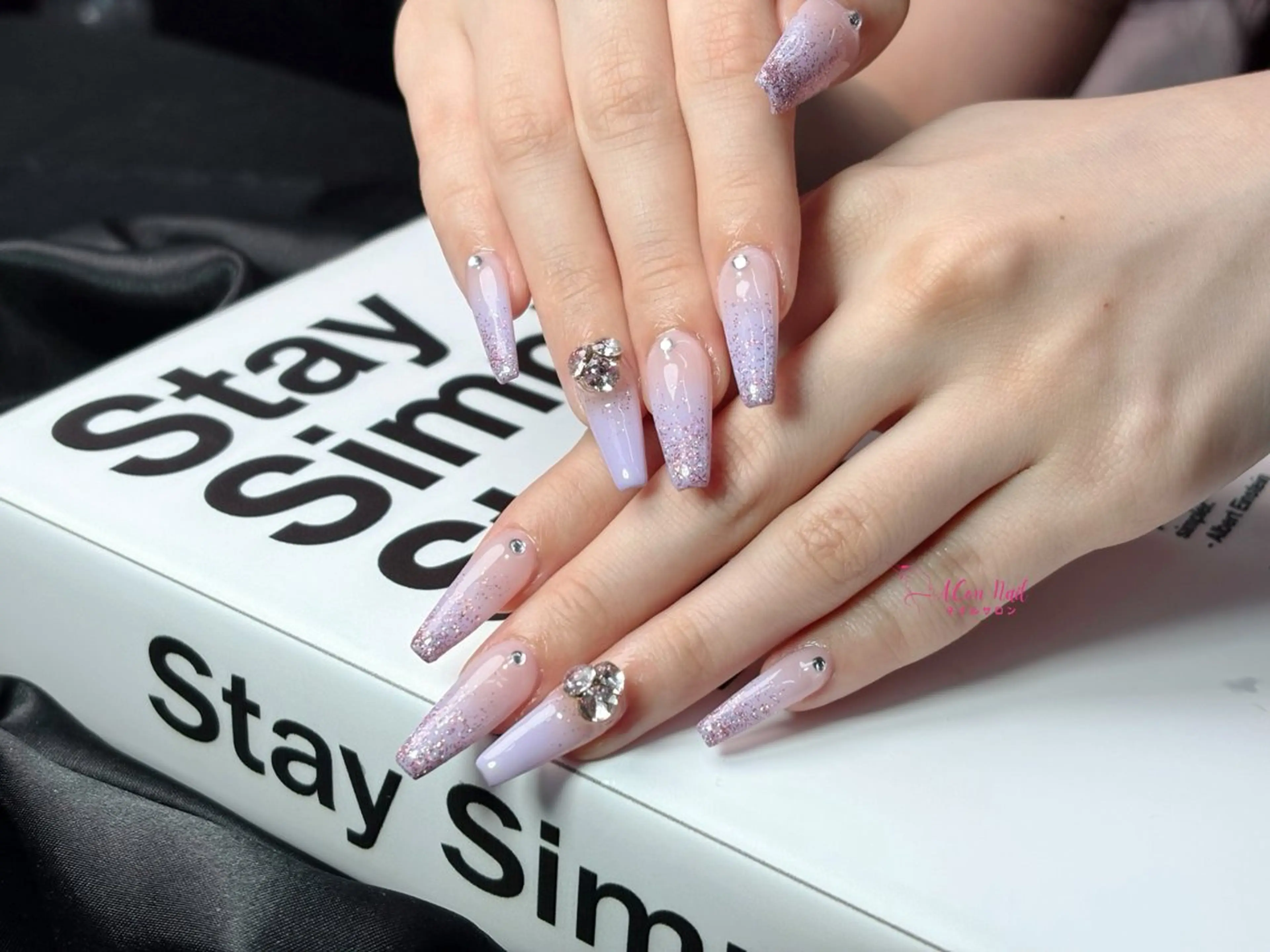 ネイル 桜ネイル 長さ出し フラワーネイル フレンチネイル ジェルネイル ハンドネイル ACon NailSalonのネイルデザイン