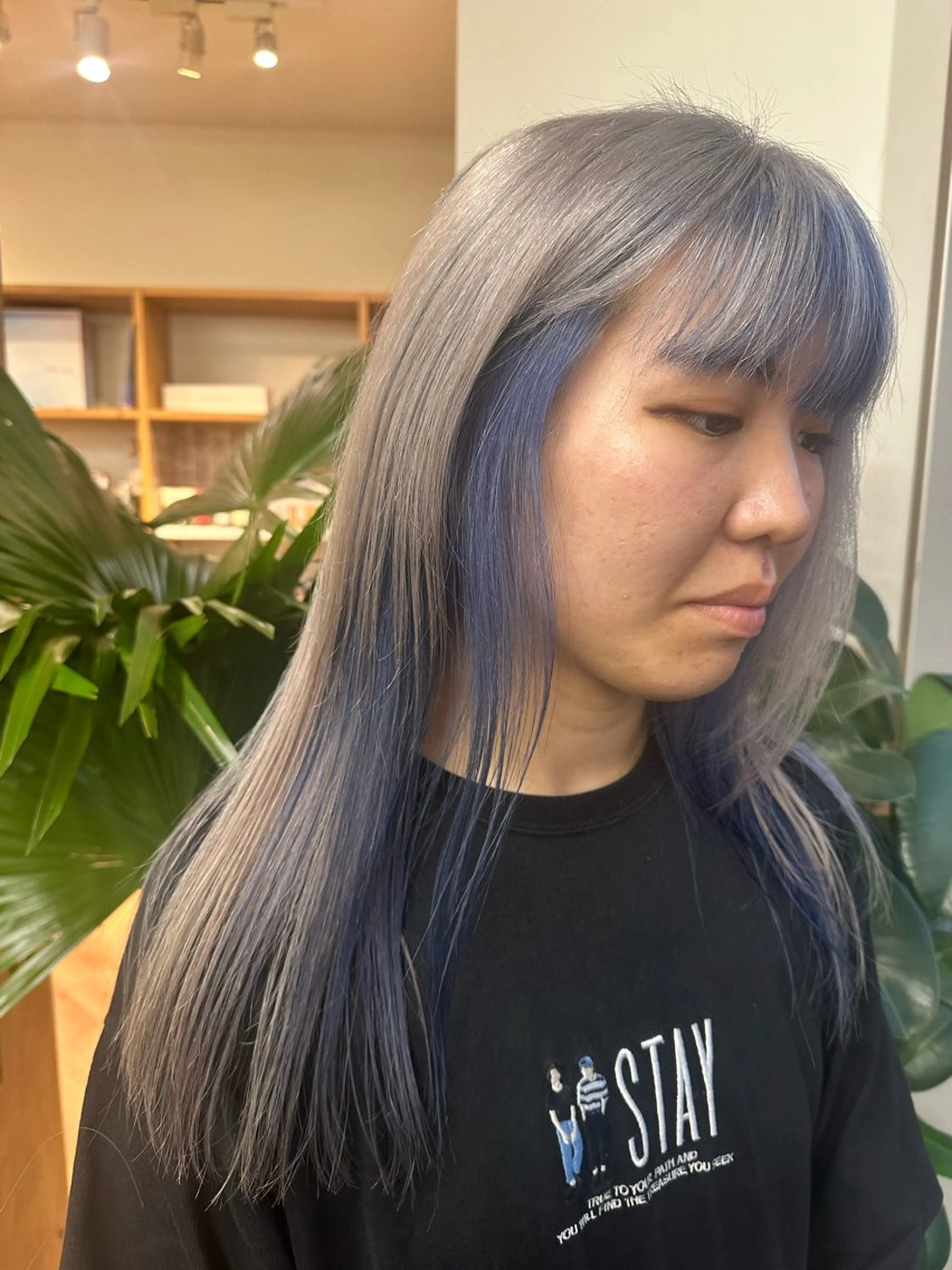 カラー ブルーカラー シルバー カット ヘアカラー ブリーチカラー/ わきたちえ🌻のヘアスタイル