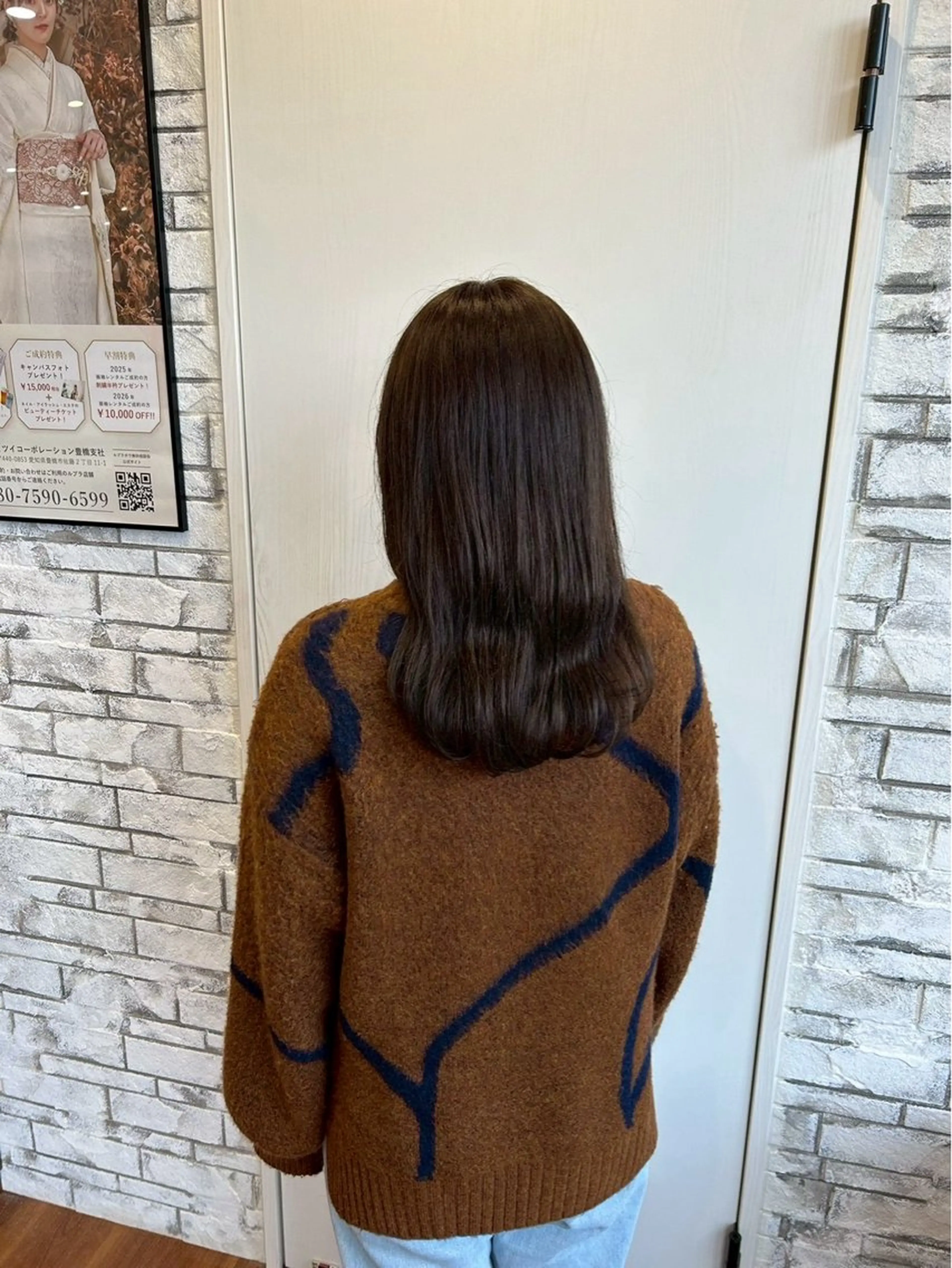 セミロング ワンカラー💓 豊橋/まおのヘアスタイル