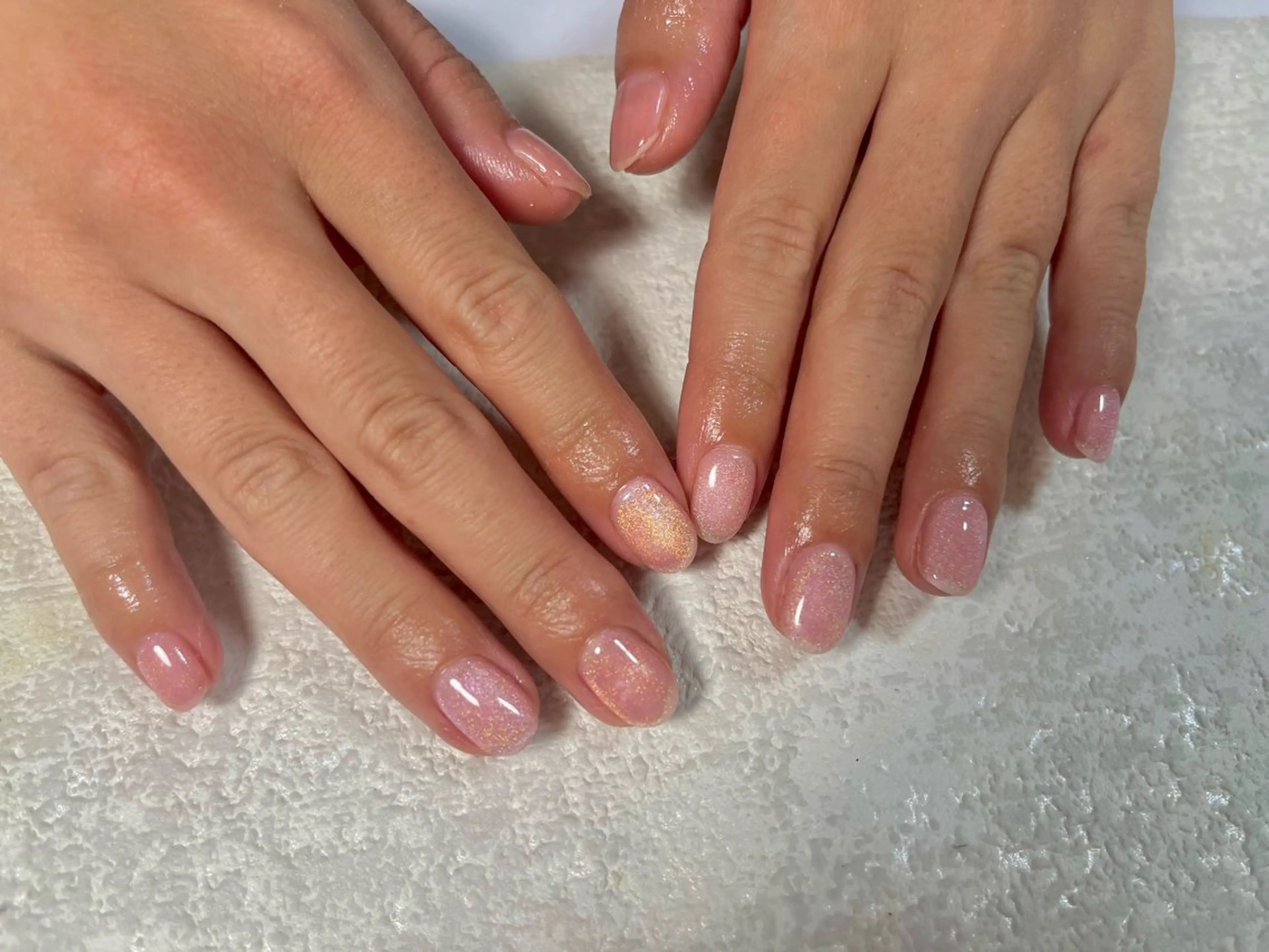 ネイル オーロラネイル フットネイル フレンチネイル ジェルネイル 韓国ネイル ハンドネイル kiki nail たまプラーザのネイルデザイン