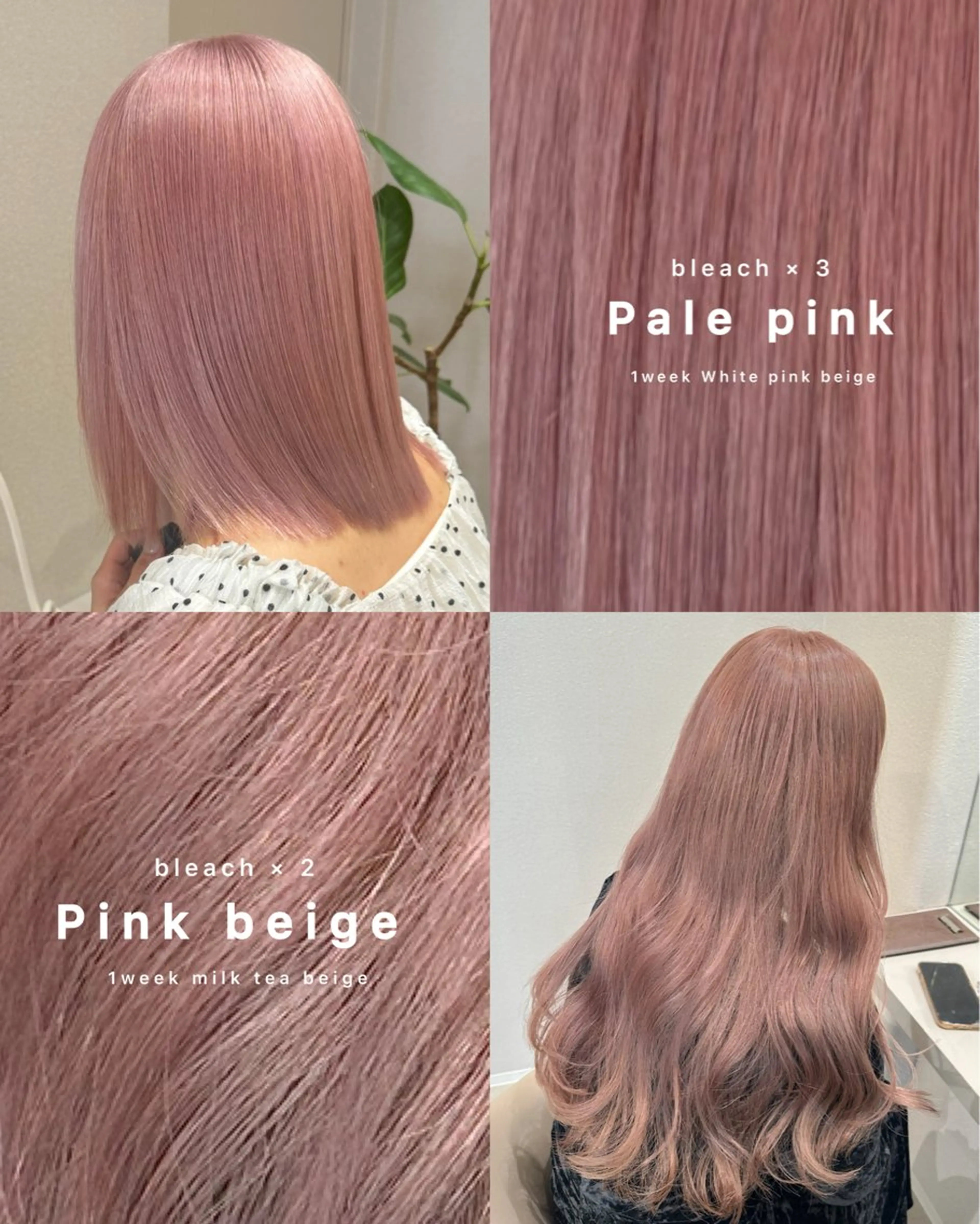 カラー ピンクカラー ハイトーン／暖色 👩🏼HONOKAのヘアスタイル