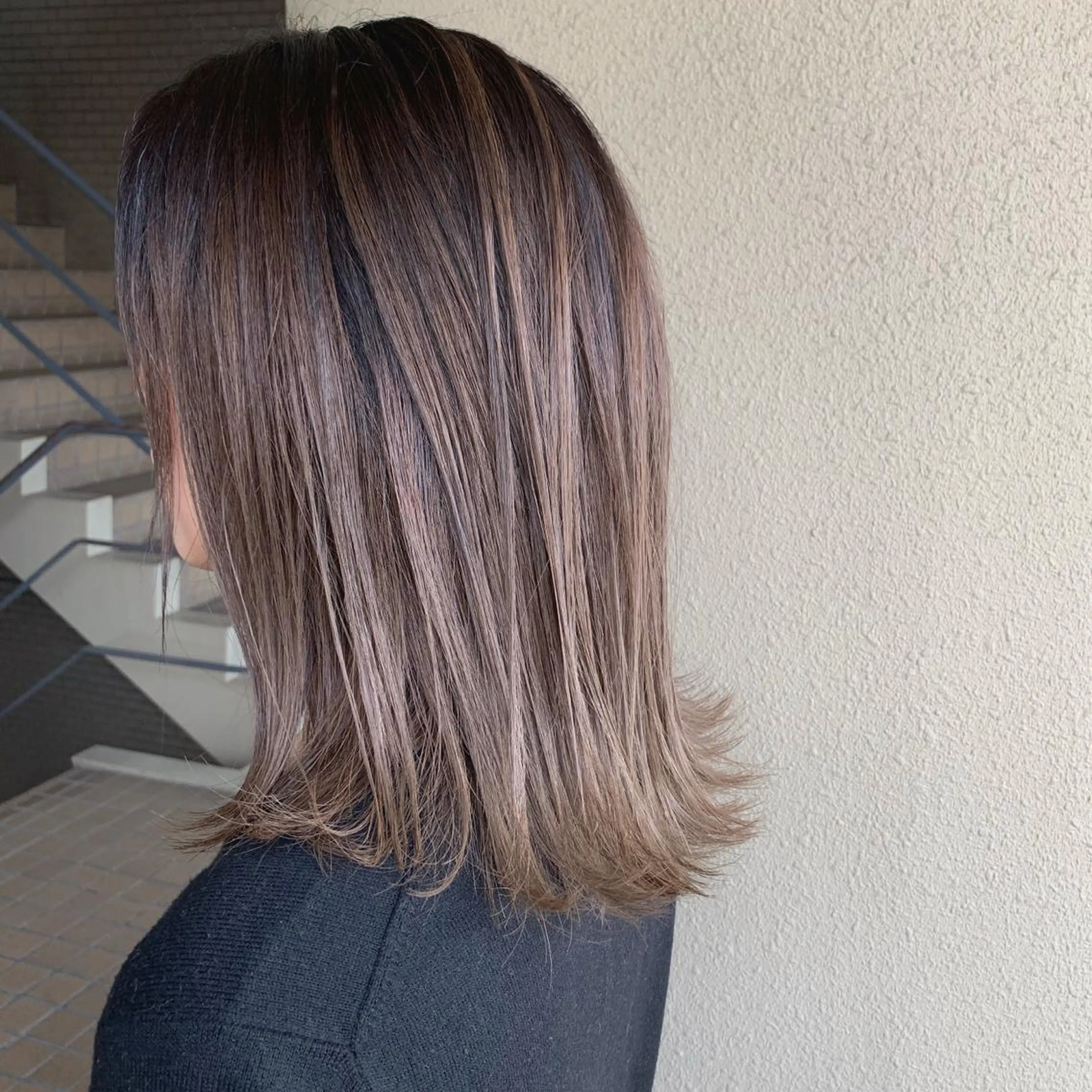 カラー グラデーションカラー 外国人風カラー 本町/新町/心斎橋 透明感カラーSANCのヘアスタイル