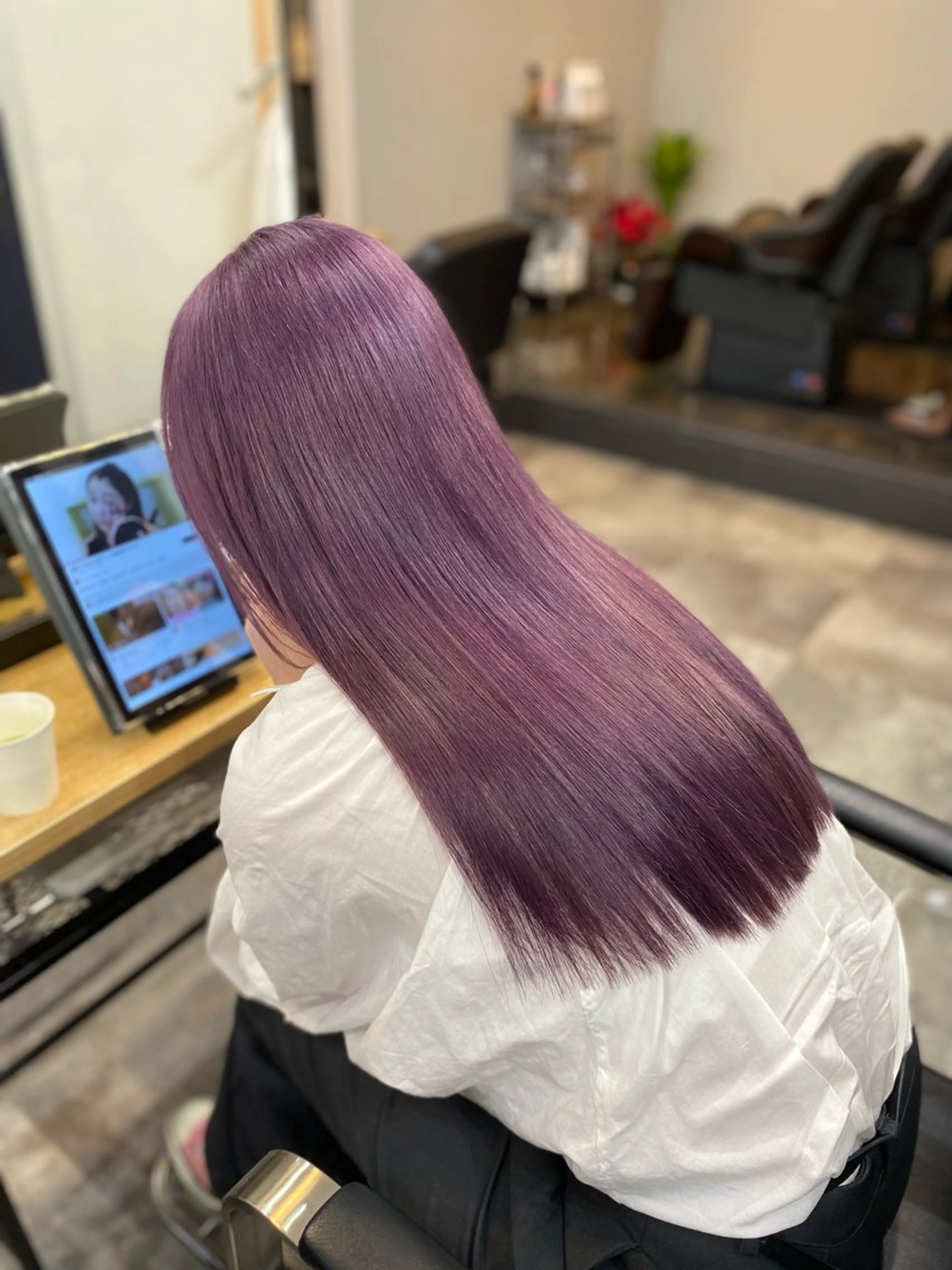 ロング ヘアカラー トリートメント ヘアセット 井上 美織のヘアスタイル