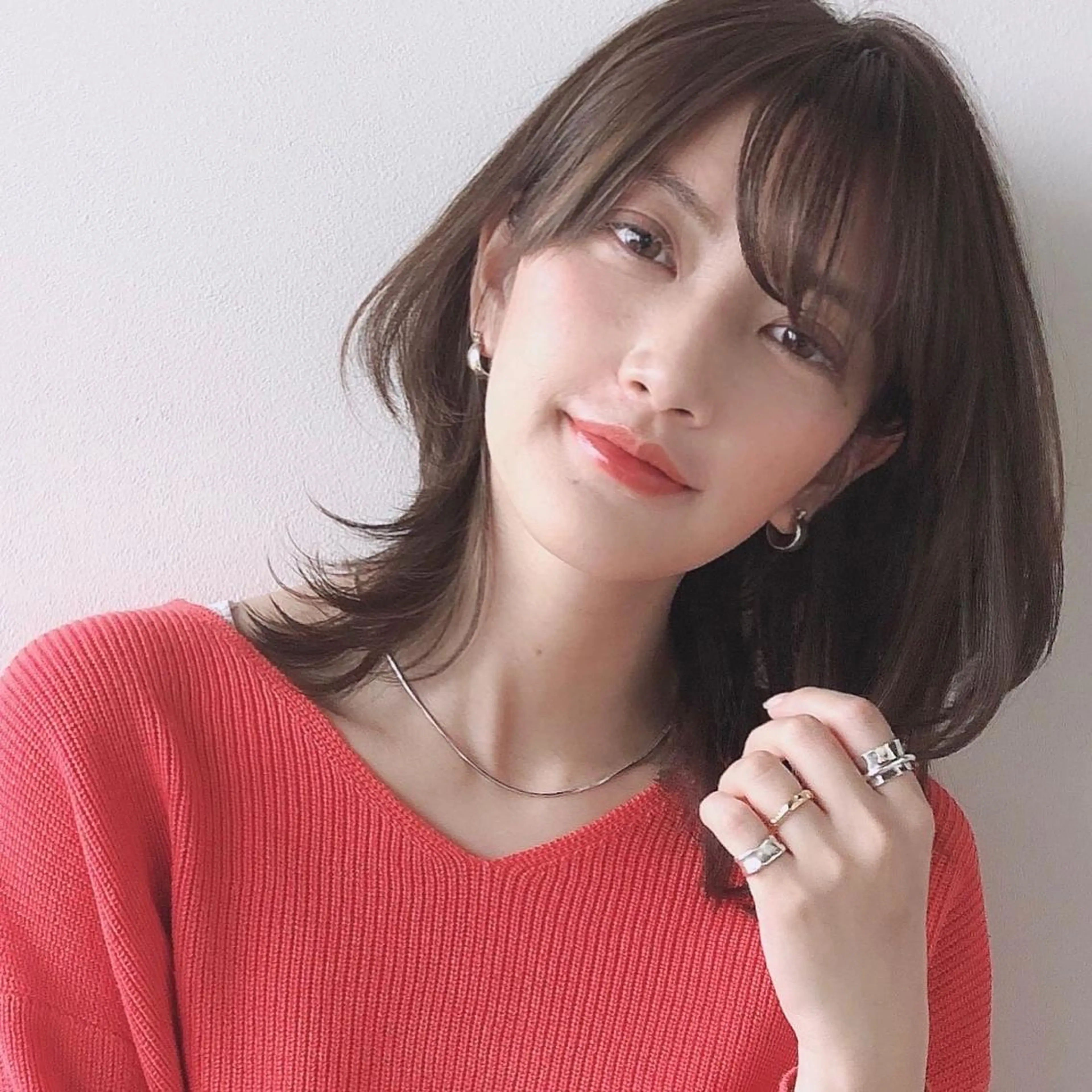 ミディアム ✨大人韓国レイヤー ✨吉原 潤✨のヘアスタイル