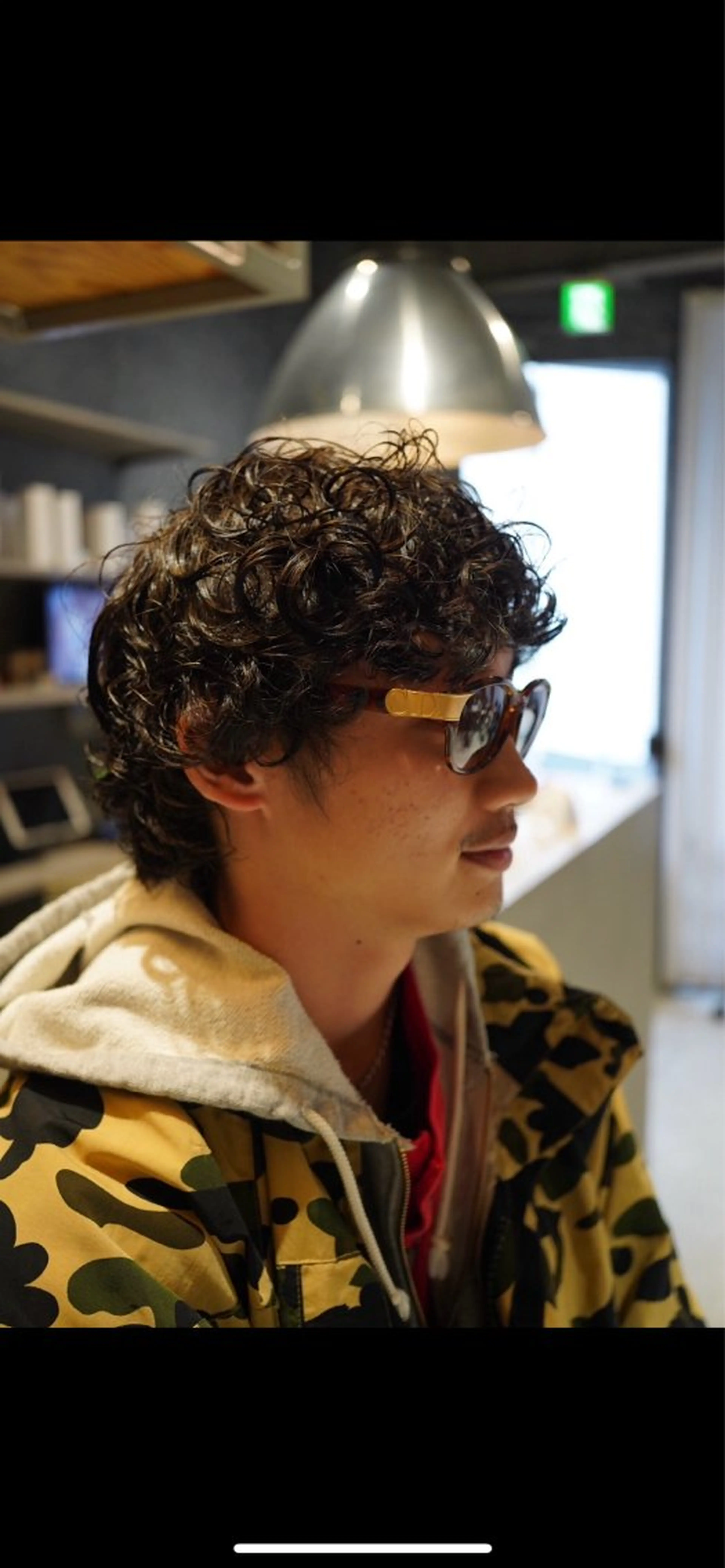 ミディアム パーマ メンズ GAKU /フェード /メンズ/難波のヘアスタイル