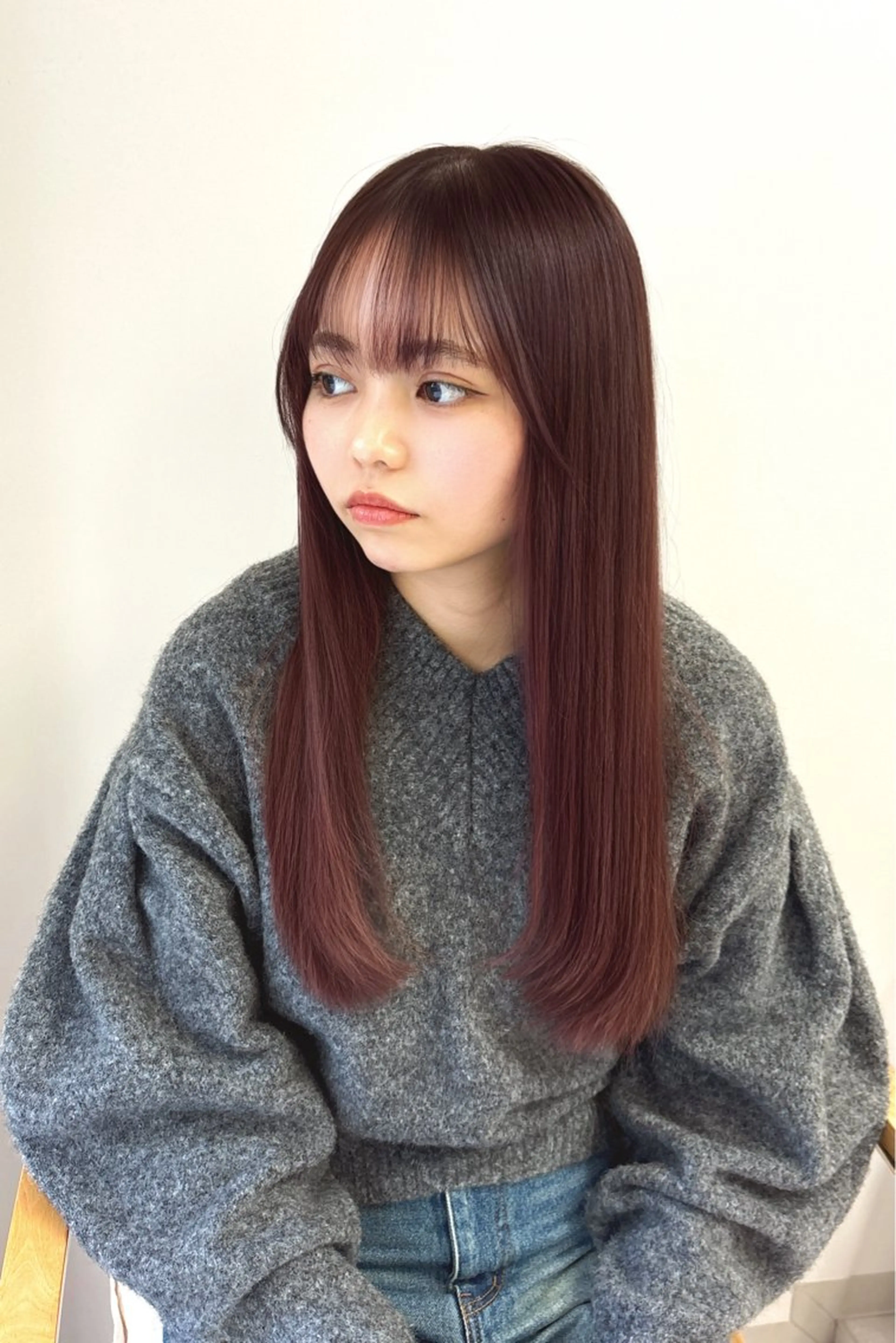 ロング カラー イルミナカラー ピンクカラー ピンクパープル パープルカラー トリートメント 韓国/レイヤー/ 前髪/Asamiのヘアスタイル