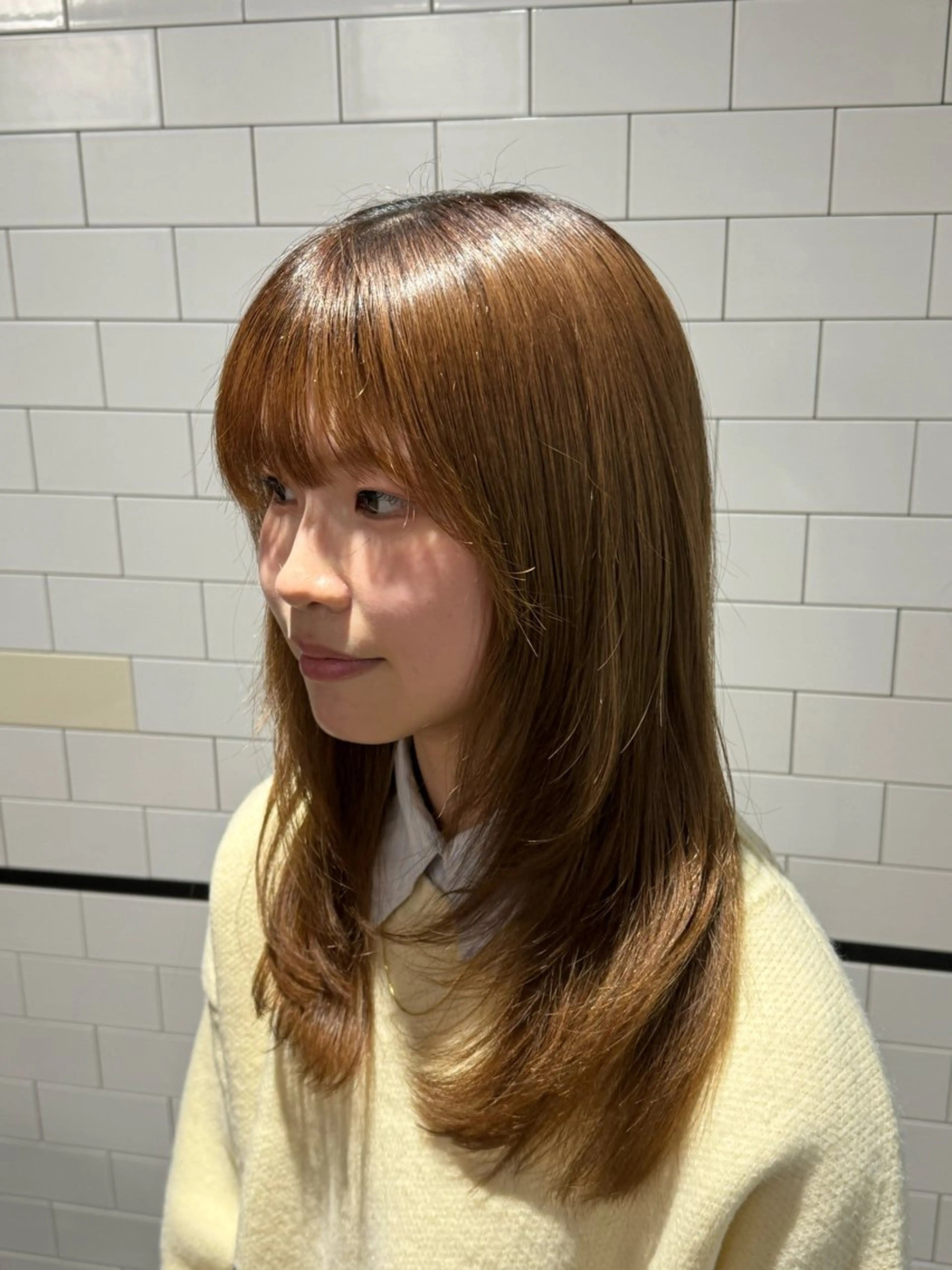 セミロング カラー/パ ーマ/松野和志のヘアスタイル