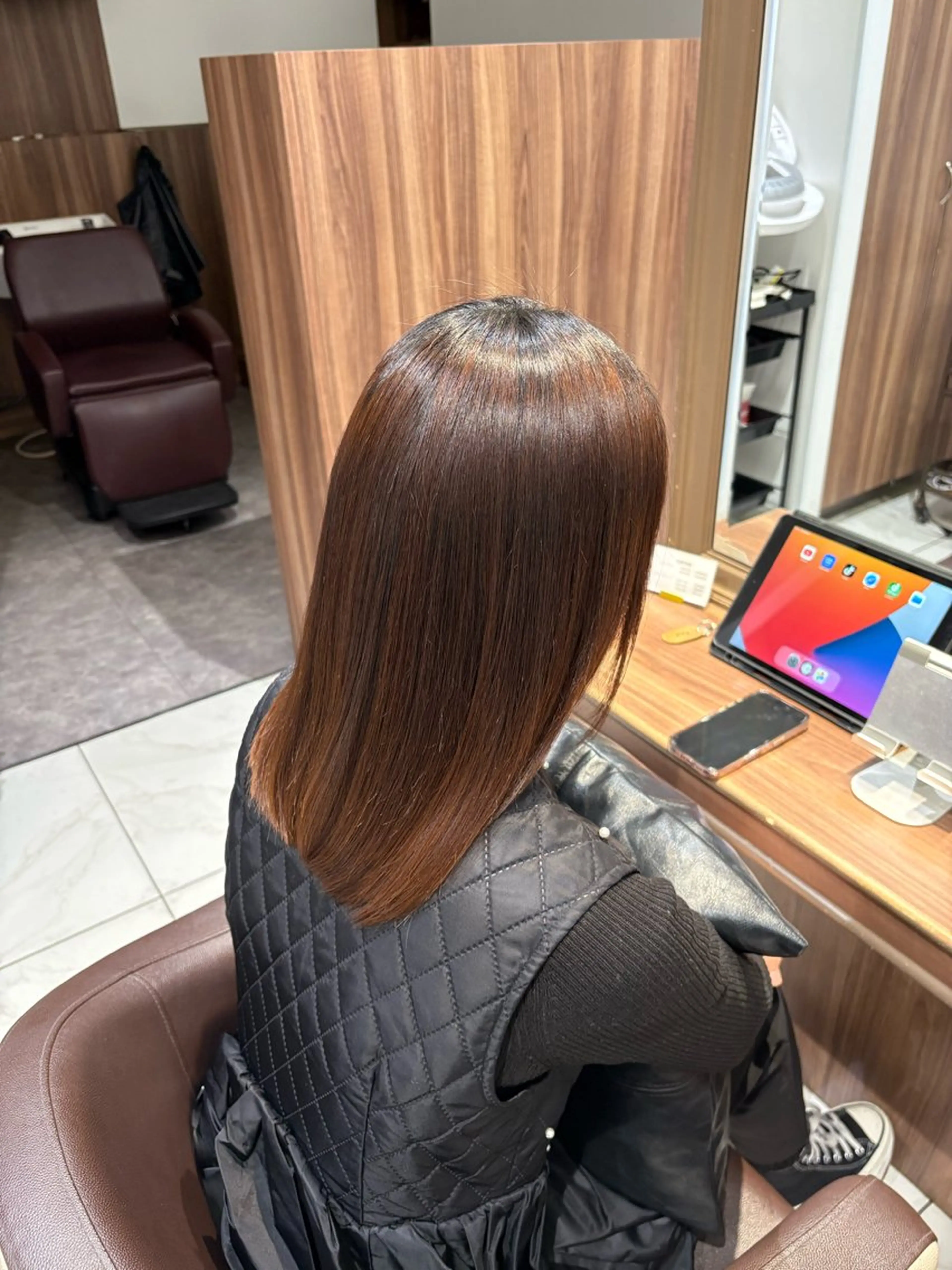 パーマ 縮毛矯正 縮毛矯正& 透明感カラー✨レオのヘアスタイル