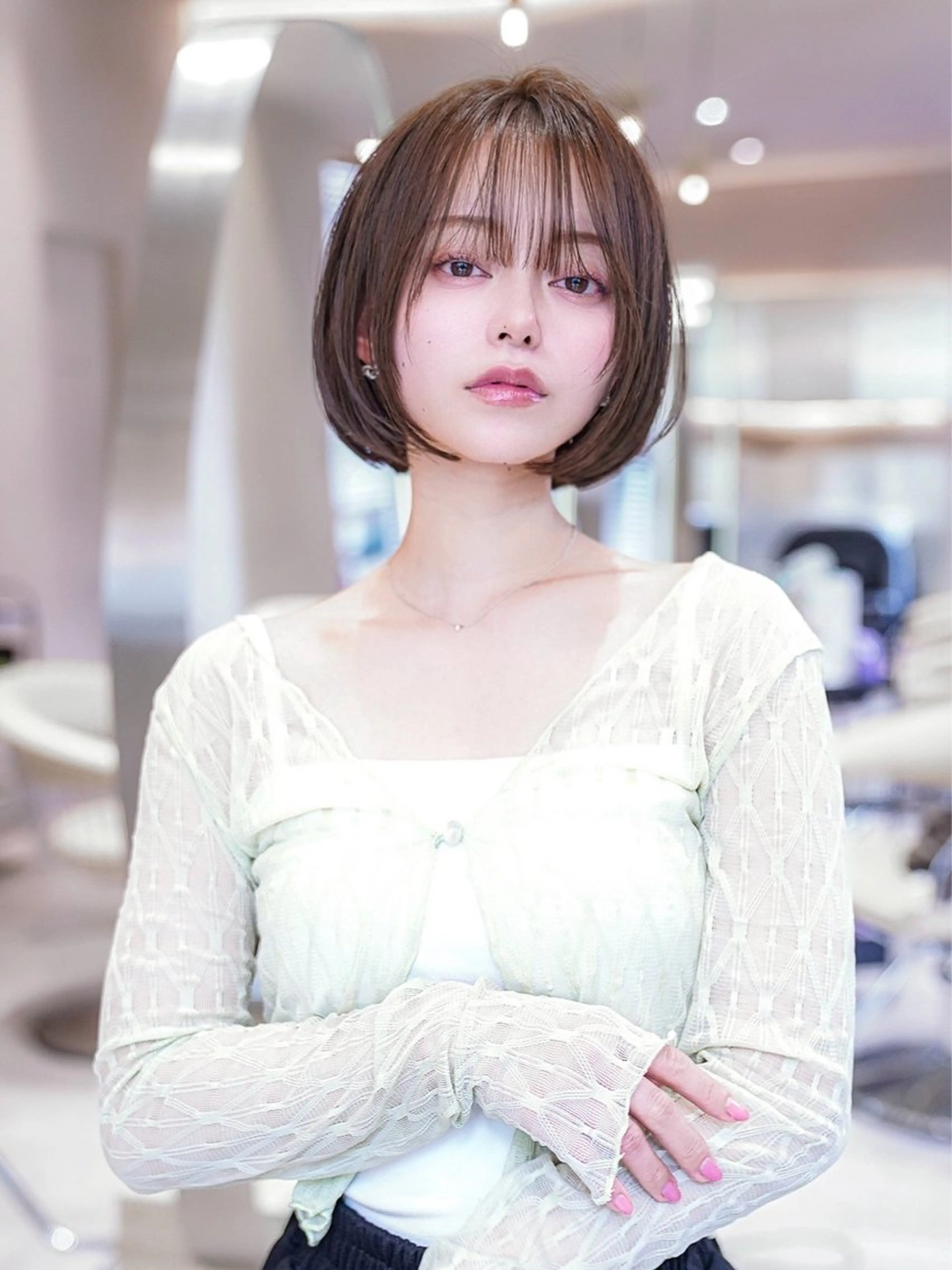 ショート カット ヘアカラー パーマ トリートメント 上野 遥己のヘアスタイル