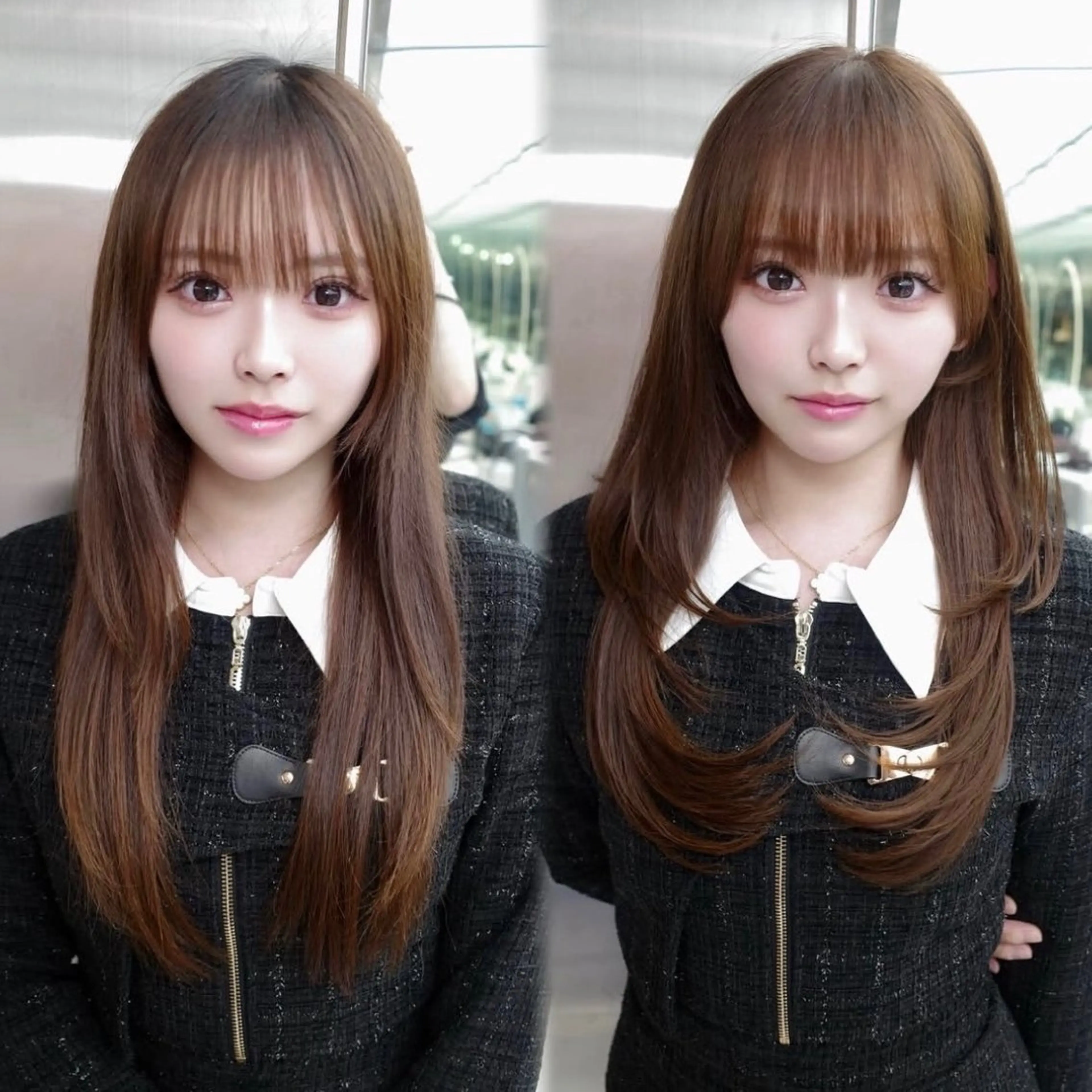 ロング カラー くびれヘア 顔周りカット ハイレイヤー 韓国風ヘア レイヤーカット カット ヘアカラー トリートメント Nao/ 大宮/レイヤーカットのヘアスタイル