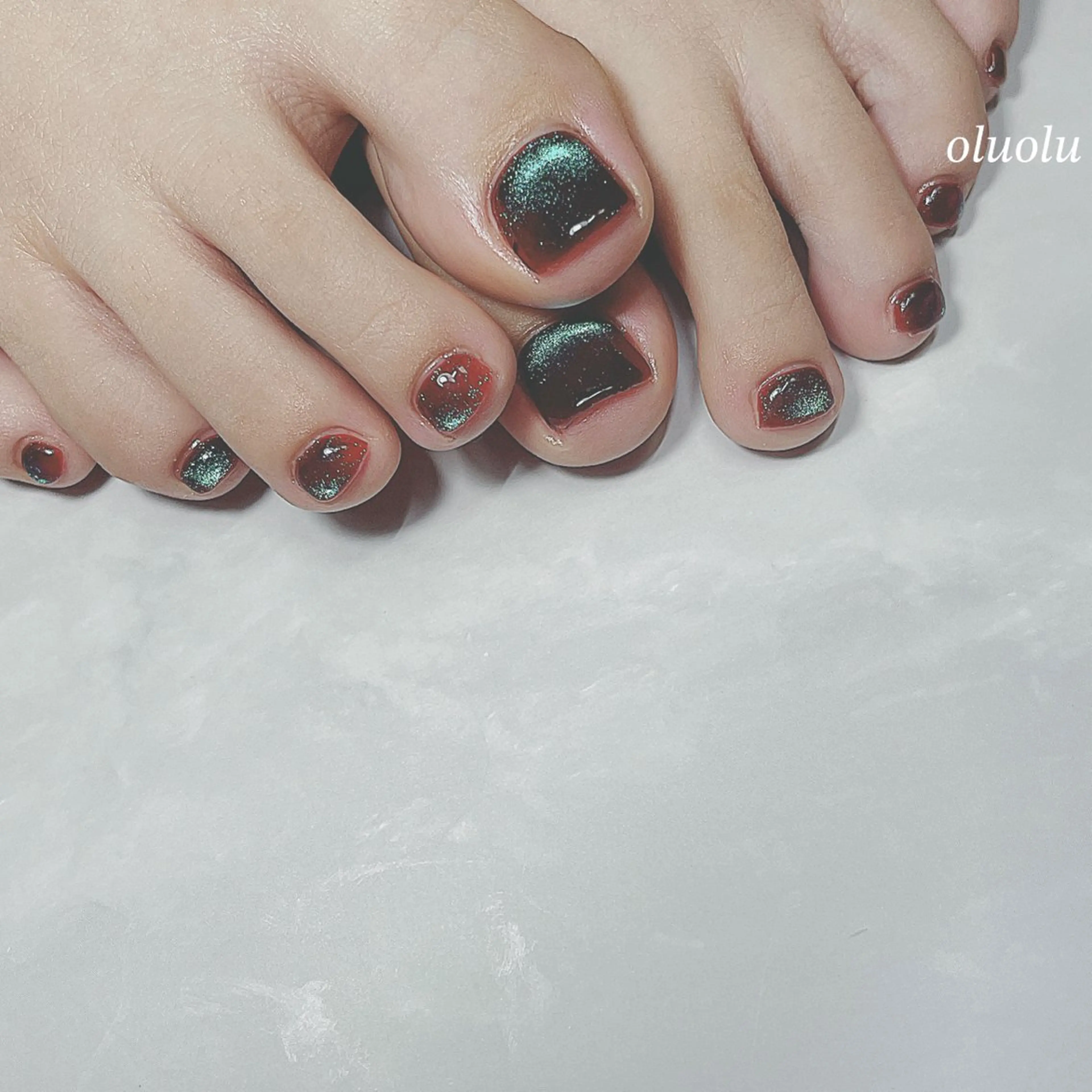 ネイル アートネイル フットネイル マグネットネイル 大村 紬華のネイルデザイン