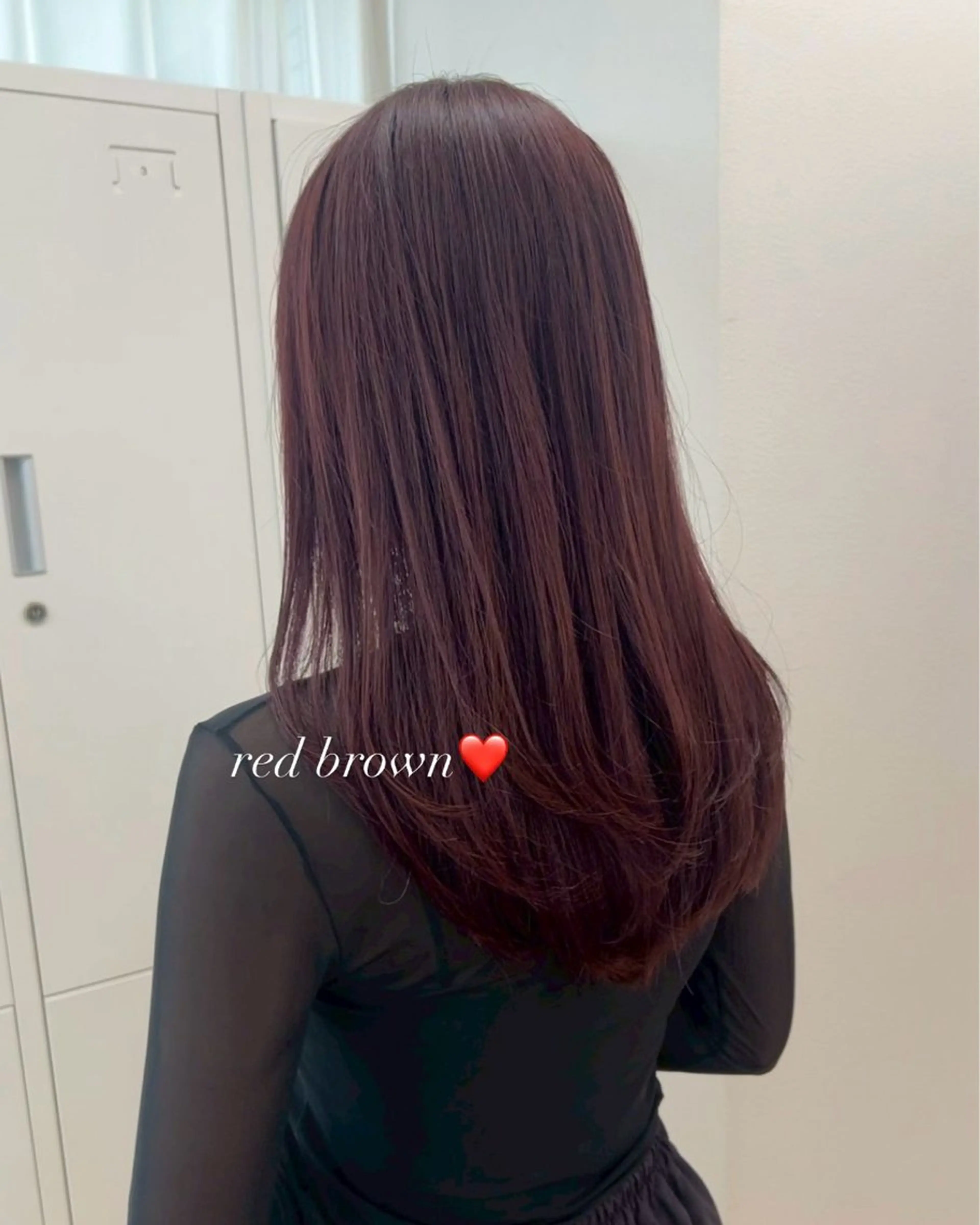 セミロング カラー ブラウンカラー レッドカラー レッドブラウン トリートメント ヘアカラー ❤︎ KOHARU ❤︎のヘアスタイル