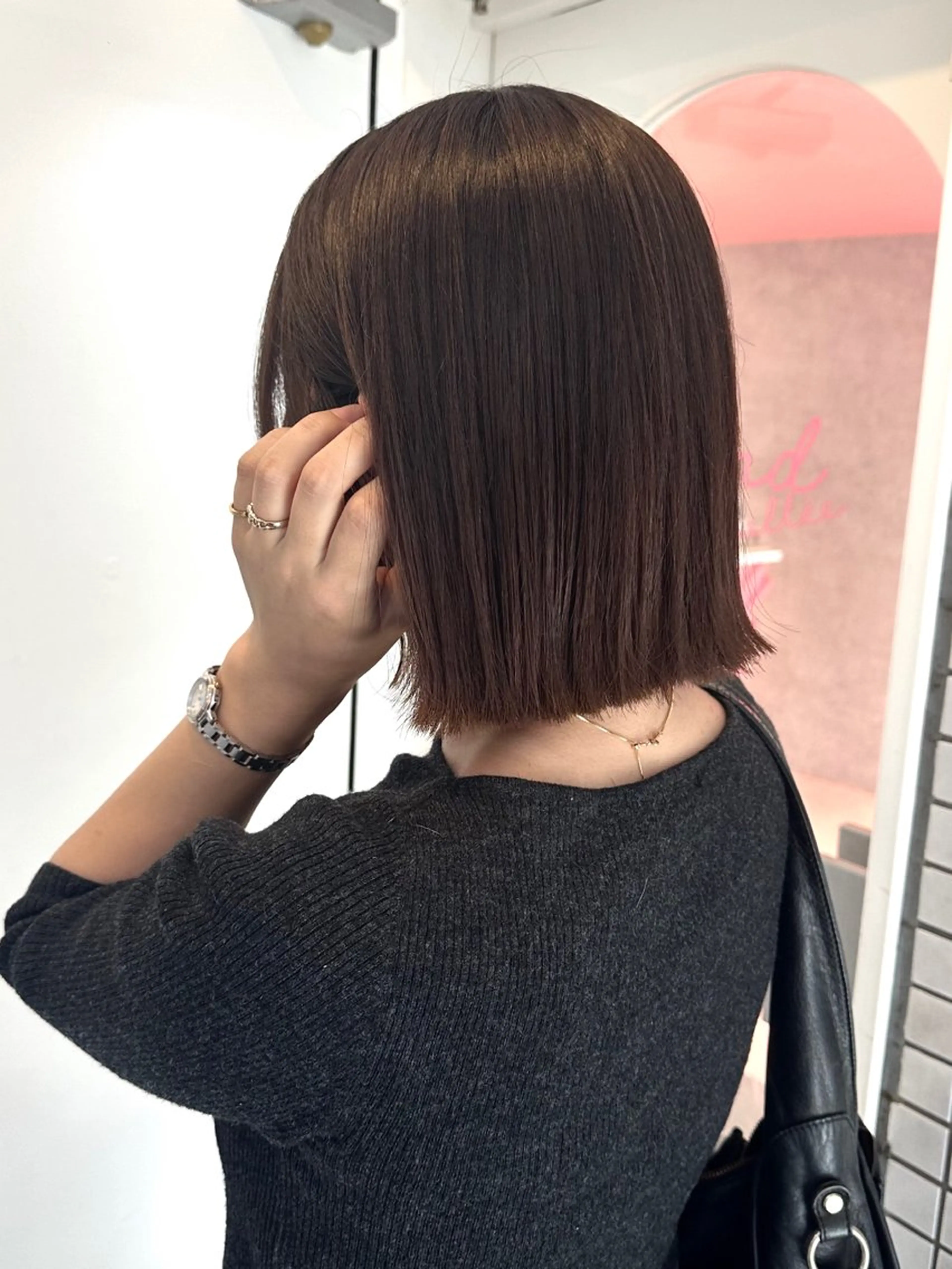 ショート カラー カット ヘアカラー トリートメント 原宿/韓国ボブ /くびれボブ/優希のヘアスタイル