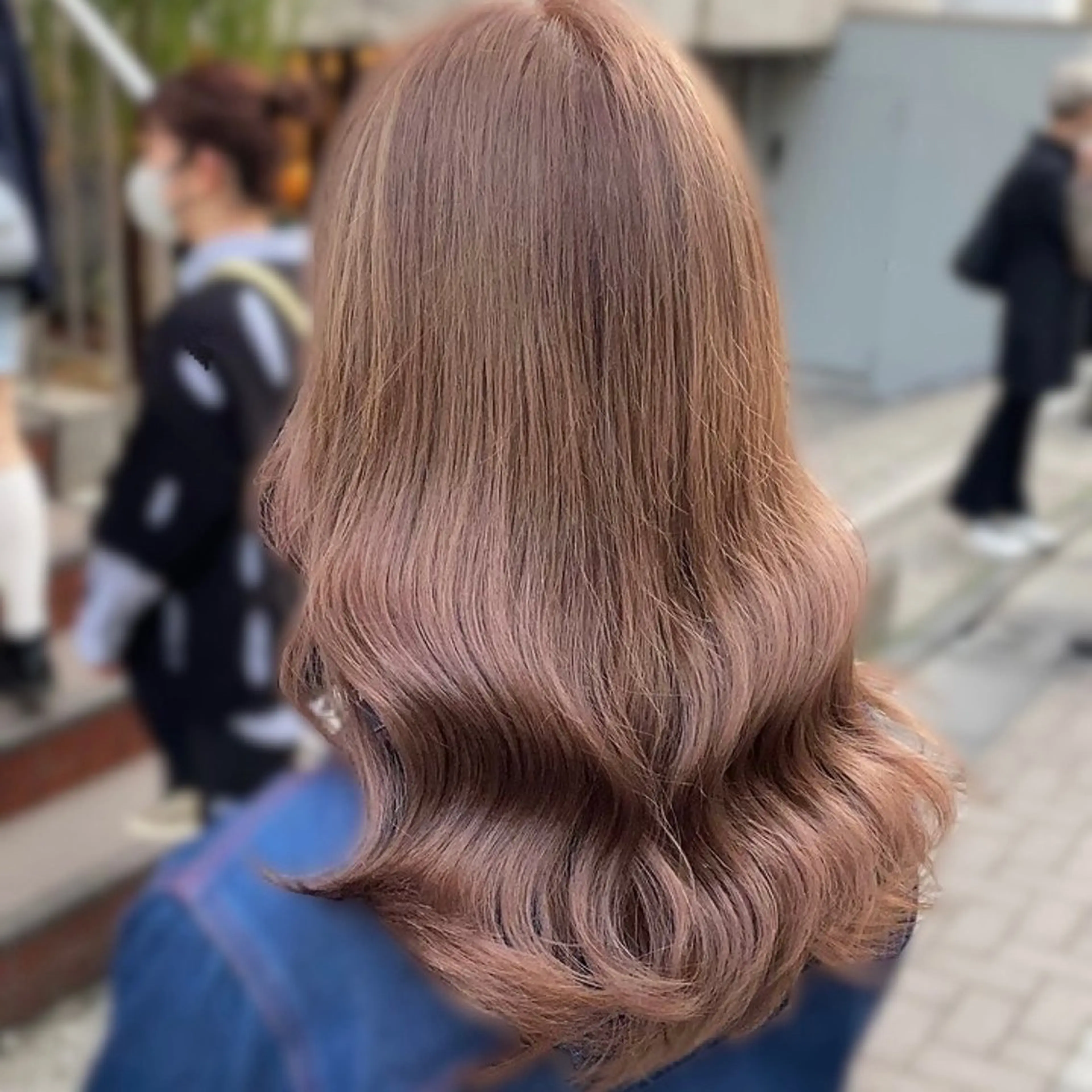 ロング カラー ベージュカラー ブリーチ ハイトーンカラー ミルクティーベージュ 💖ブリーチ/暖色 𝐘𝐮𝐢💖のヘアスタイル