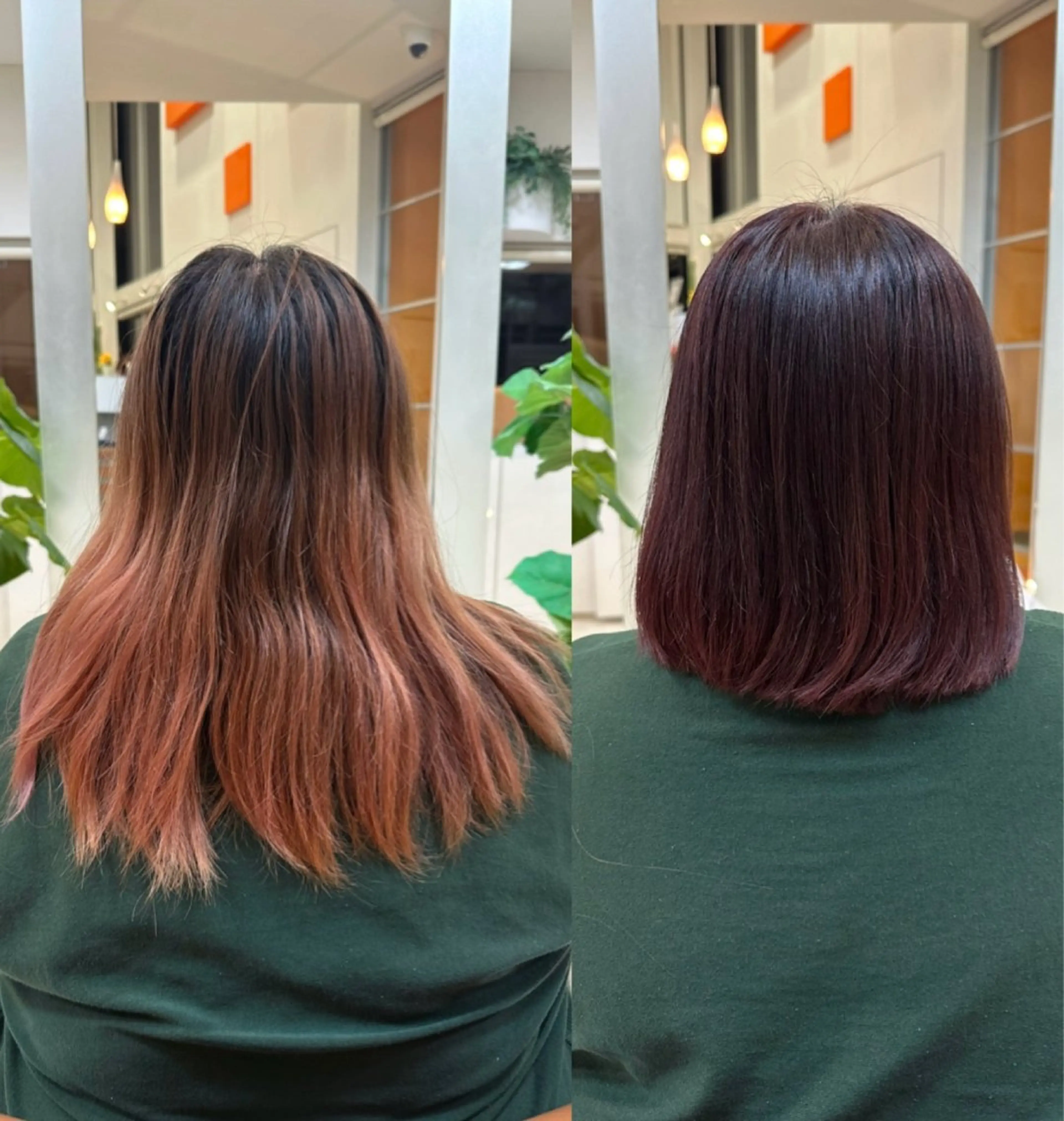 カラー ボルドーカラー 地毛風カラー/ 吉田菜々子のヘアスタイル