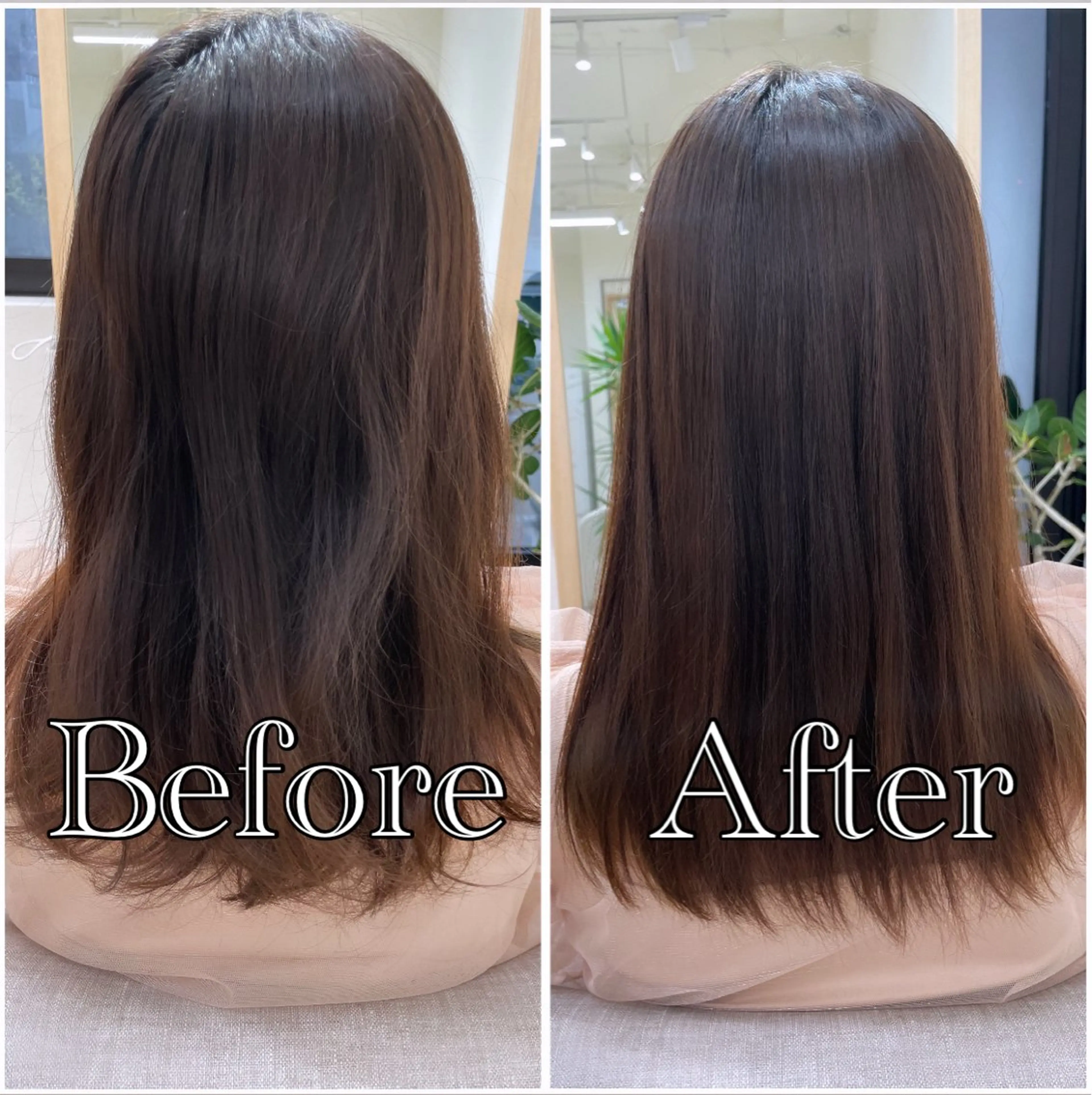 セミロング パーマ 縮毛矯正 渡辺 あいかのヘアスタイル