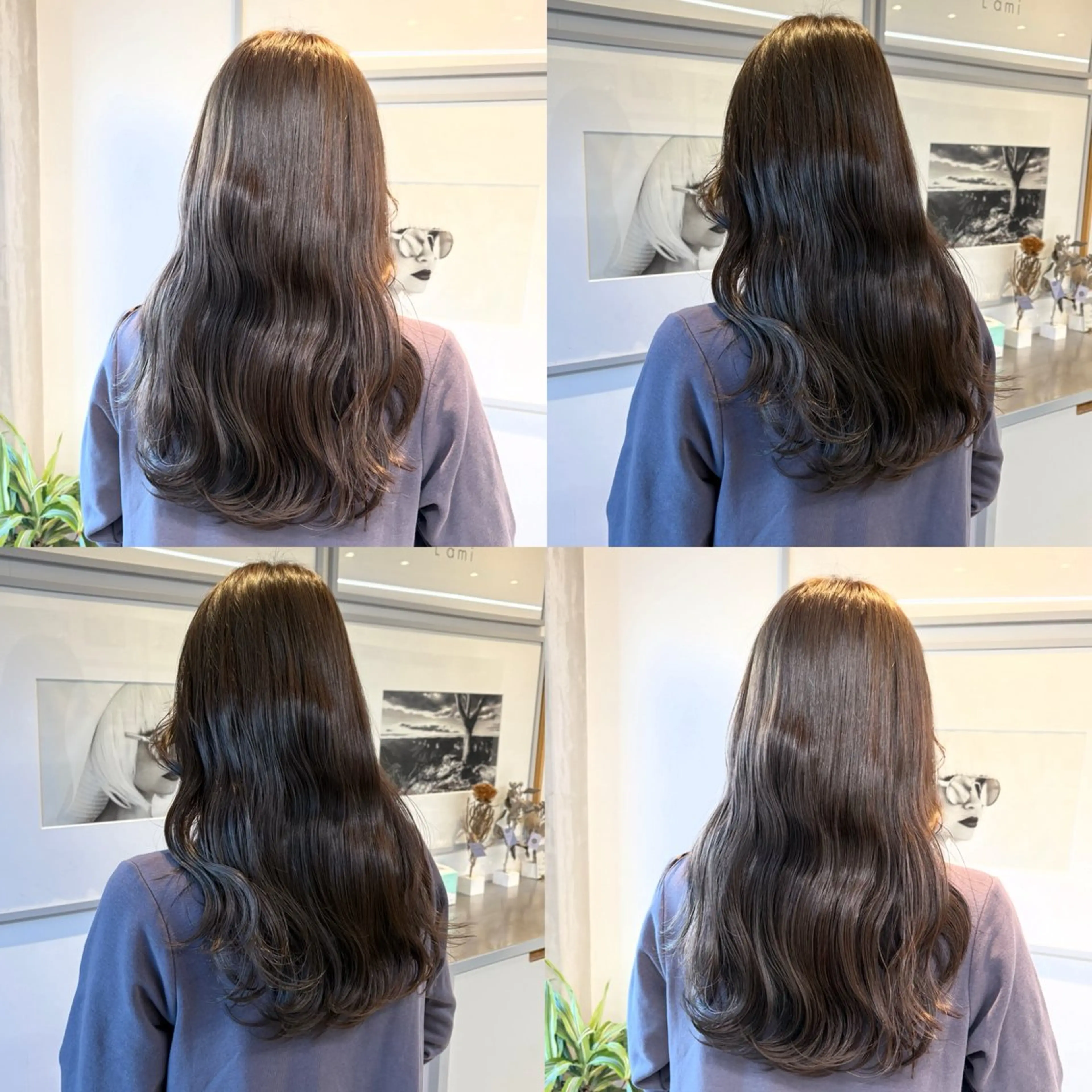 セミロング カラー ベージュカラー 透明感カラー グレージュ オリーブベージュ オリーブグレージュ カット ヘアカラー トリートメント ヘッドスパ ヘアセット カジュアルを女っぽく 𝗮𝘆𝗮𝗰𝗼のヘアスタイル