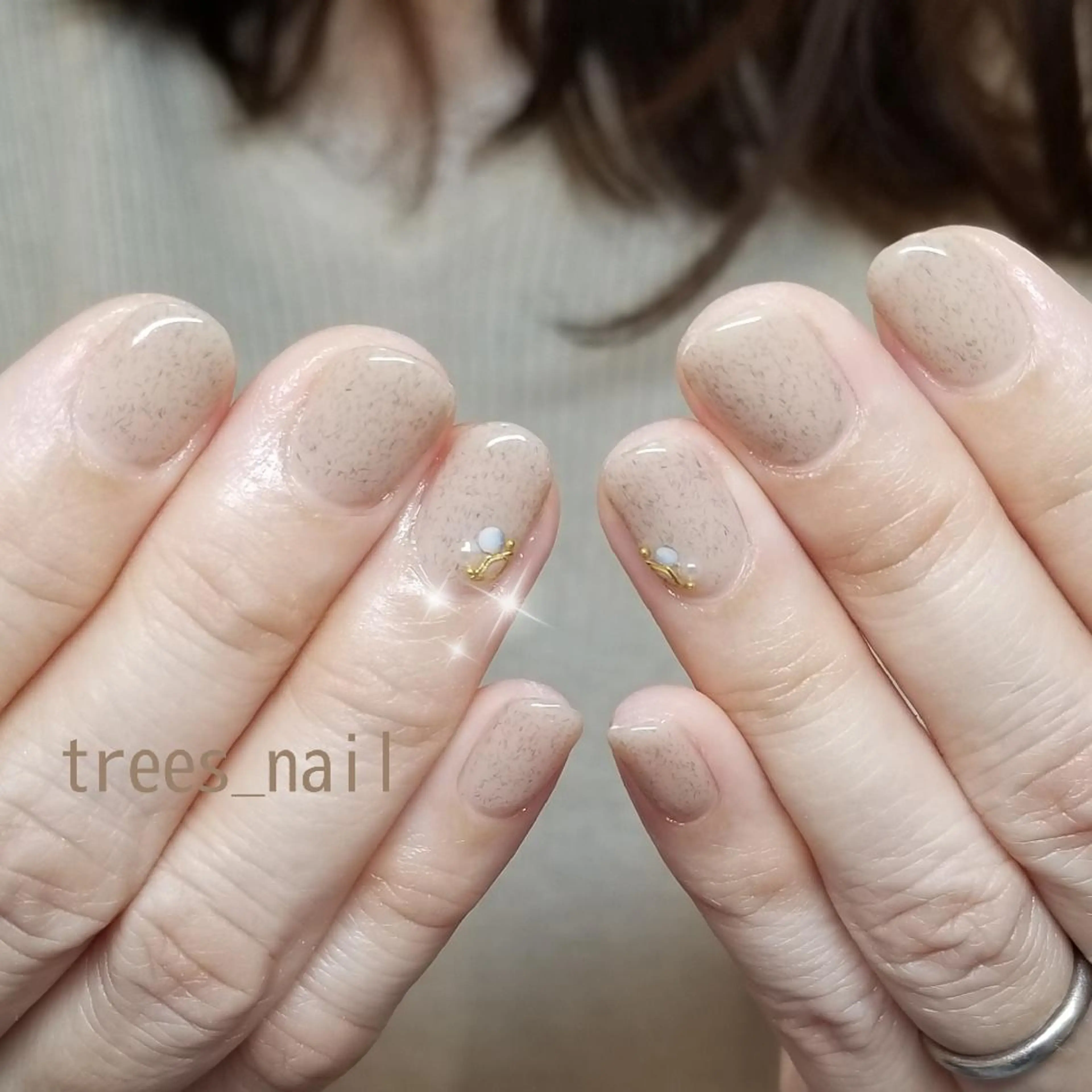ネイル ワンカラーネイル シンプルネイル 冬ネイル trees_ nailのネイルデザイン