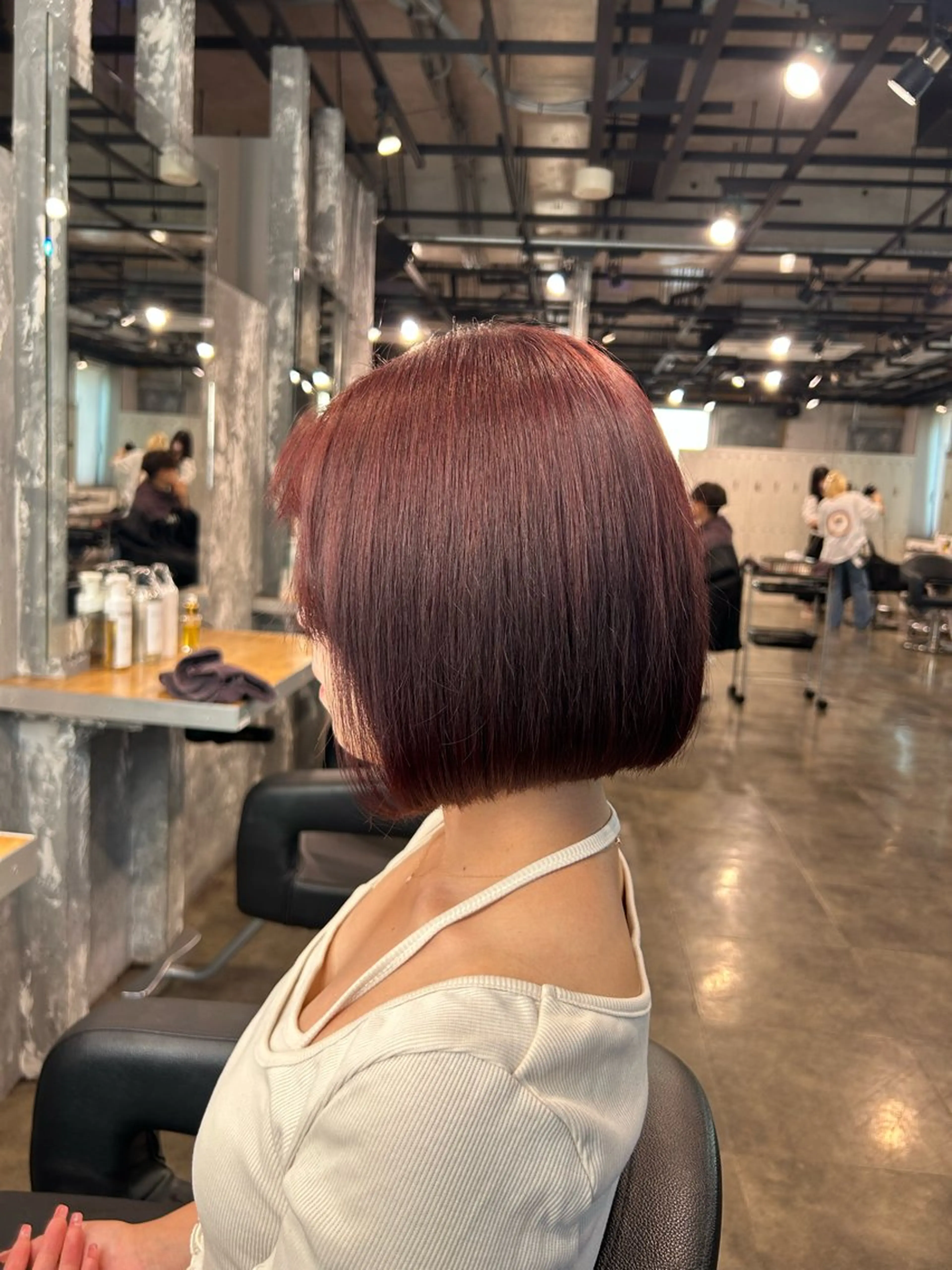 ショート カラー パーマ ヘアアレンジ メンズ 切りっぱなしボブ マッシュ ボブ ショートヘア 【縮毛矯正ブリーチ】 MANATO🌈のヘアスタイル