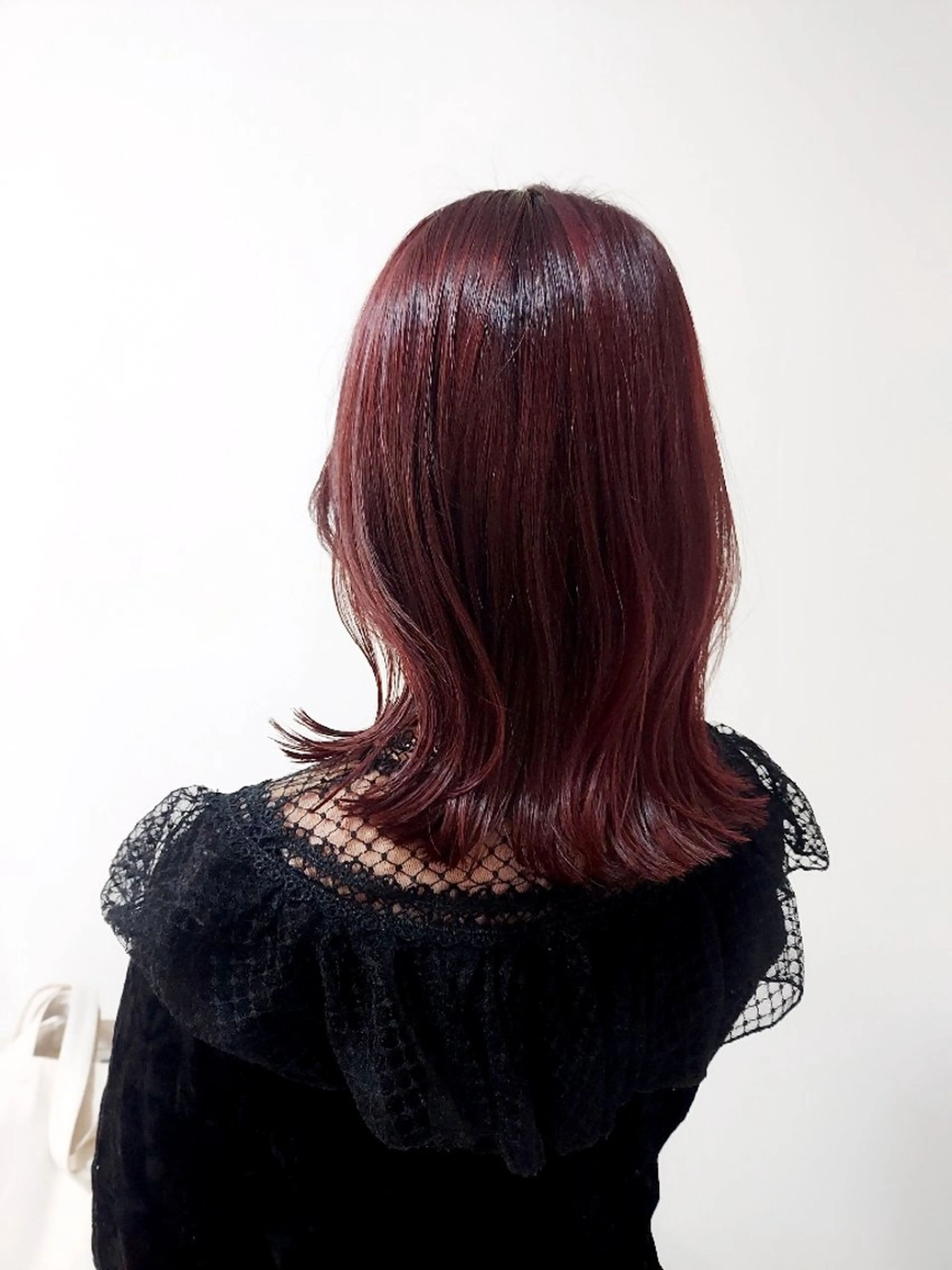 ミディアム カラー ブリーチ ブリーチなしカラー レッドカラー 樋口 千尋のヘアスタイル