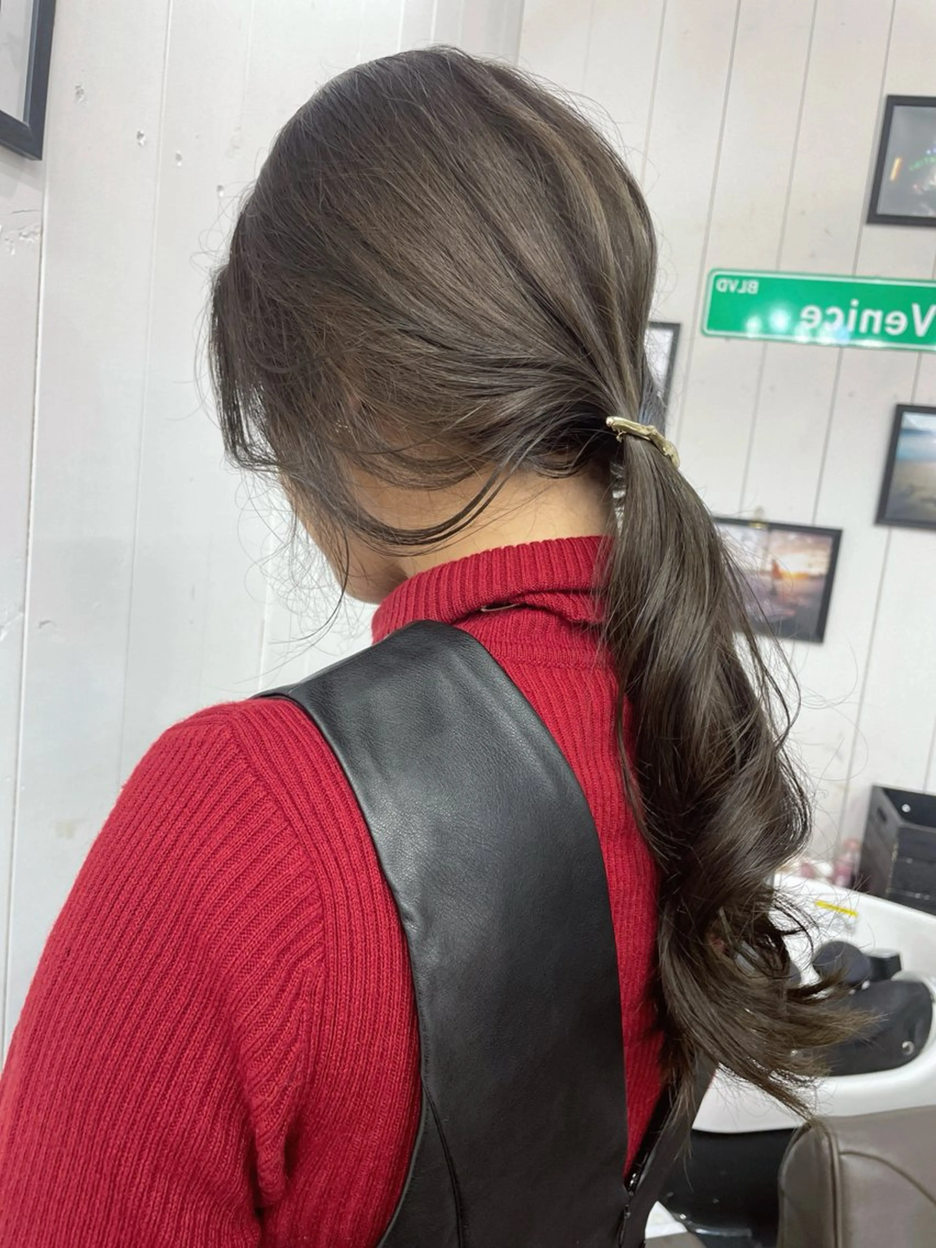 ロング ヘアカラー 永野 瑛大のヘアスタイル