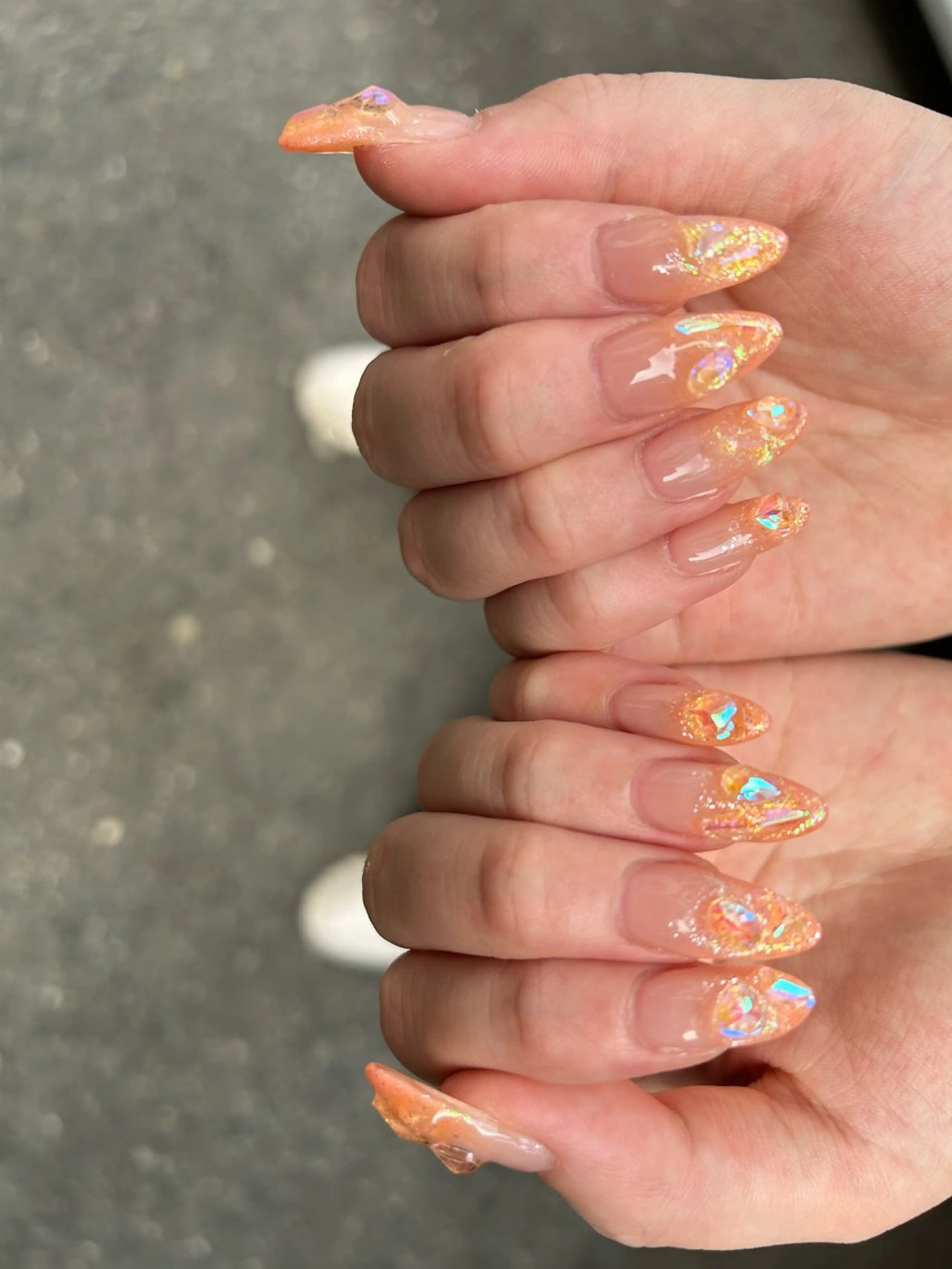 ロング ネイル ハンドネイル フットネイル ✴︎ Delightのネイルデザイン