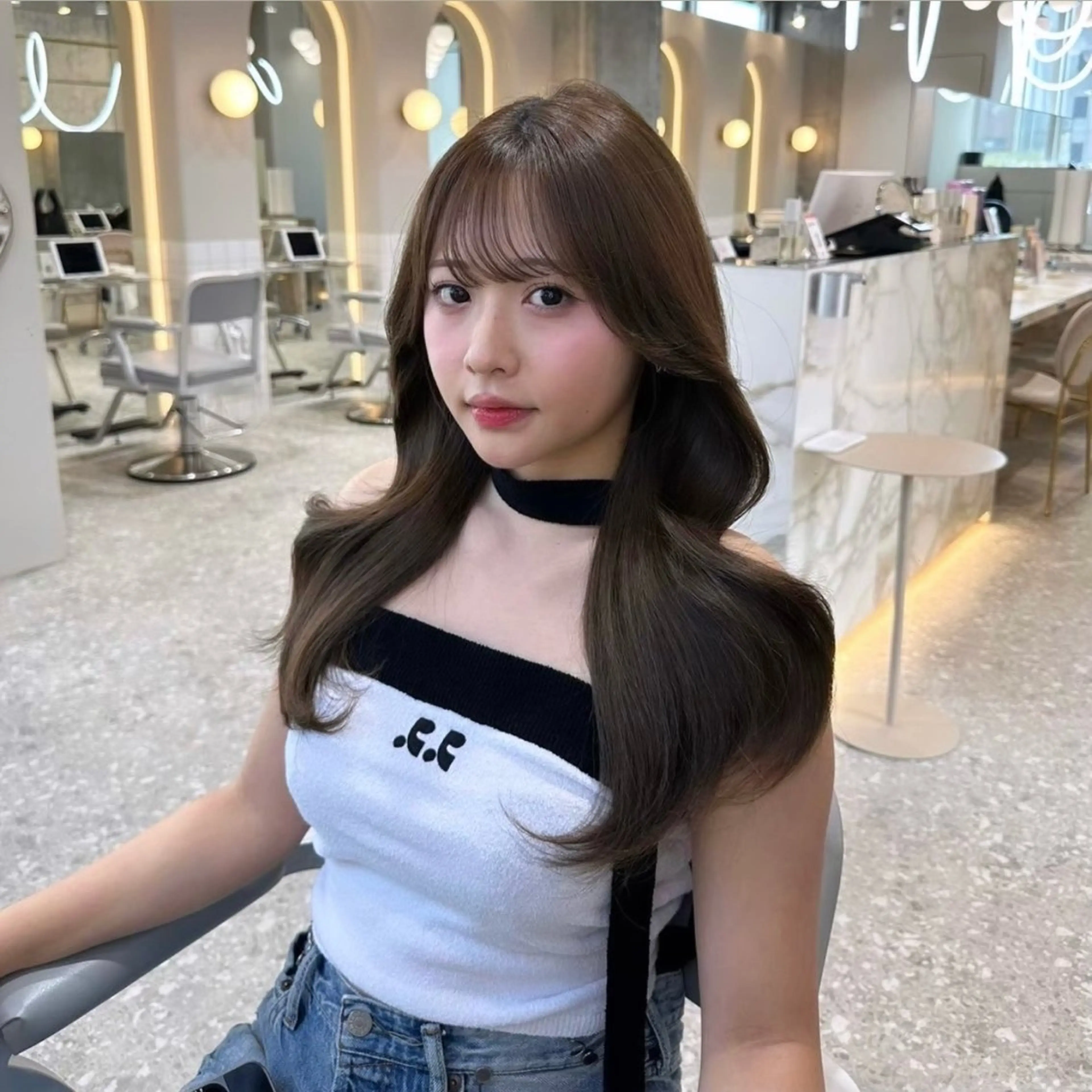 ロング カラー 新宿/韓国ヘア kurea🎀のヘアスタイル