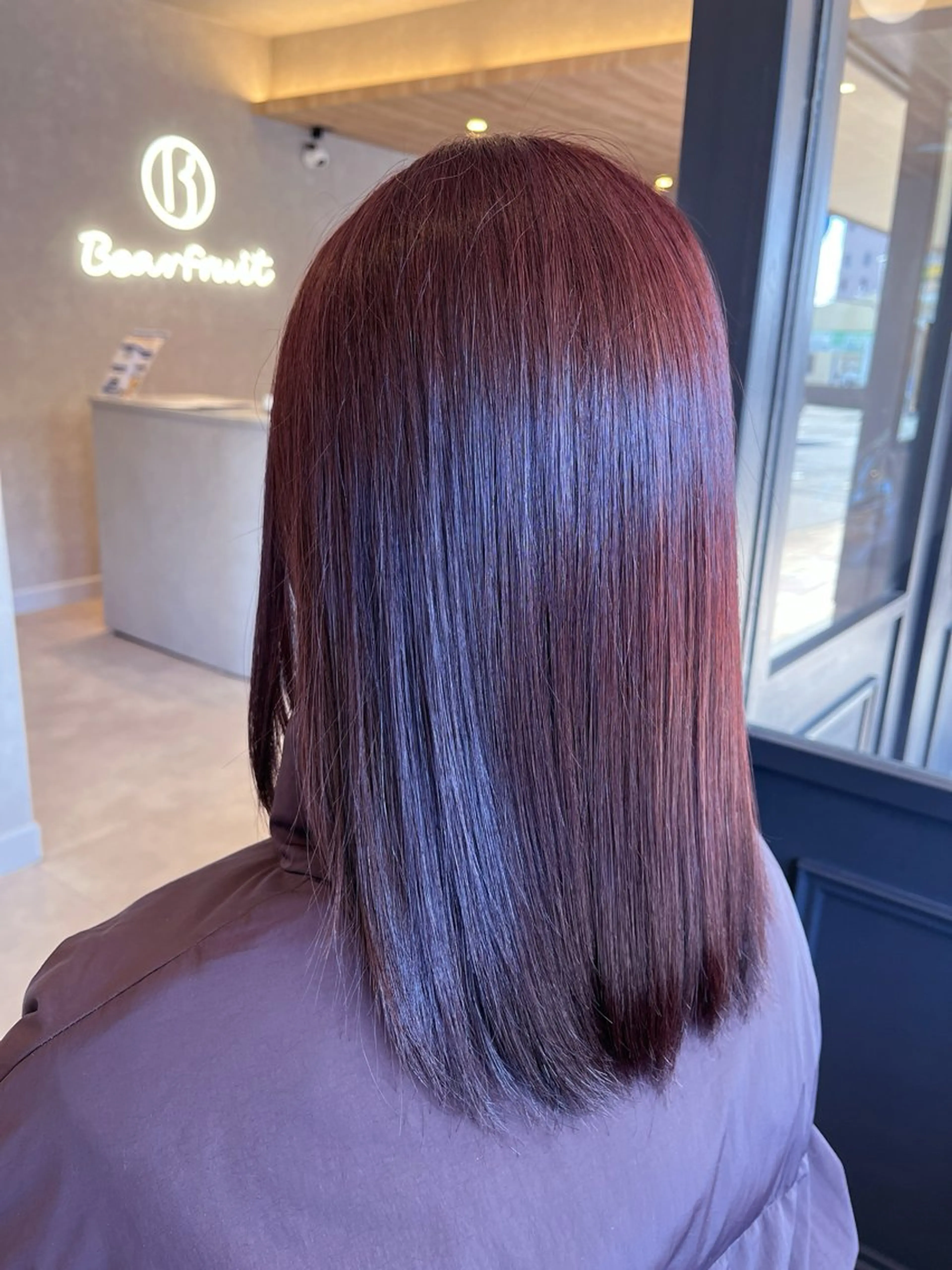 カラー レッドカラー バイオレットカラー ヘアカラー トリートメント ✨NEW OPEN／ 透明感カラー／はるかのヘアスタイル