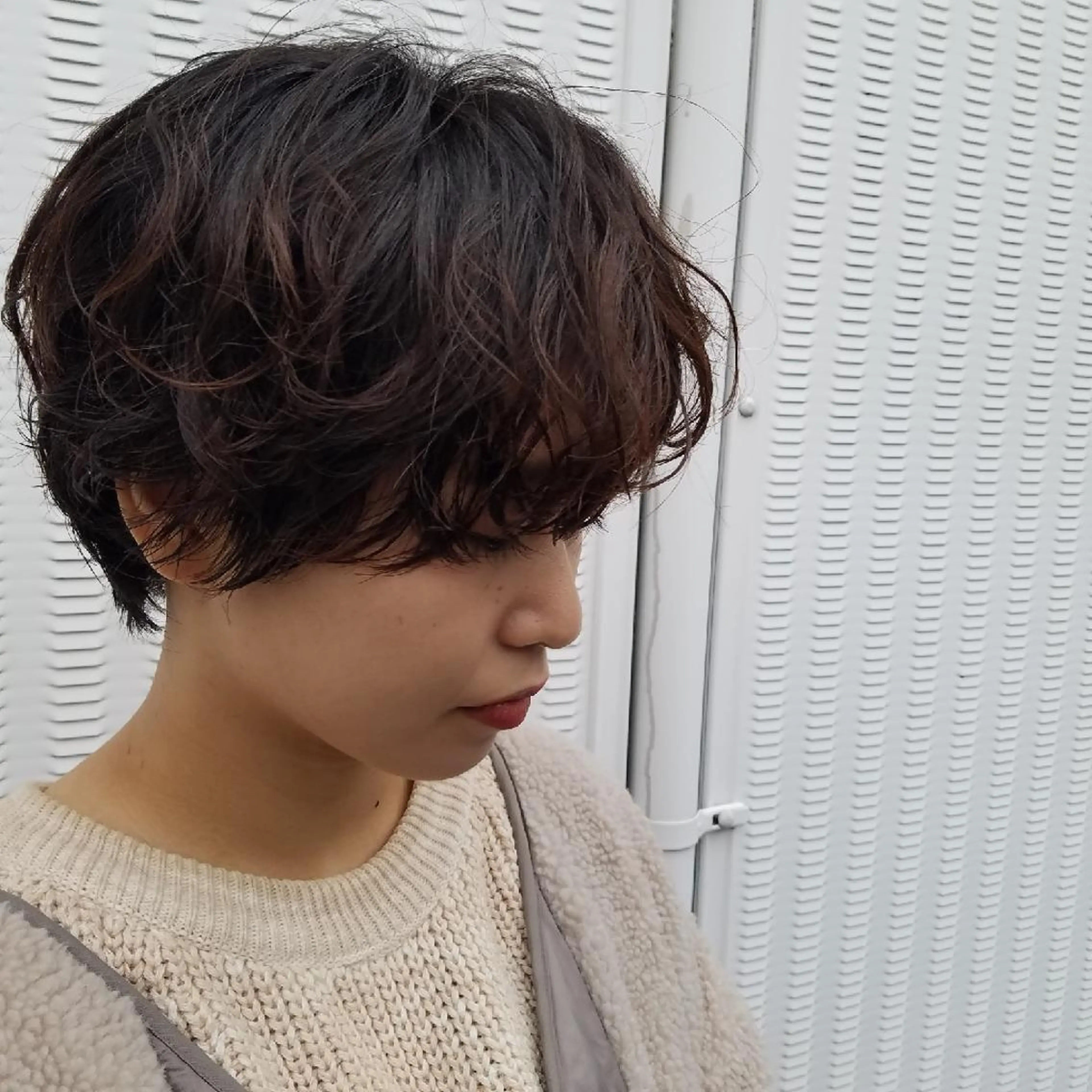 ショート パーマ 🙃 透明感カラー/ボブのヘアスタイル