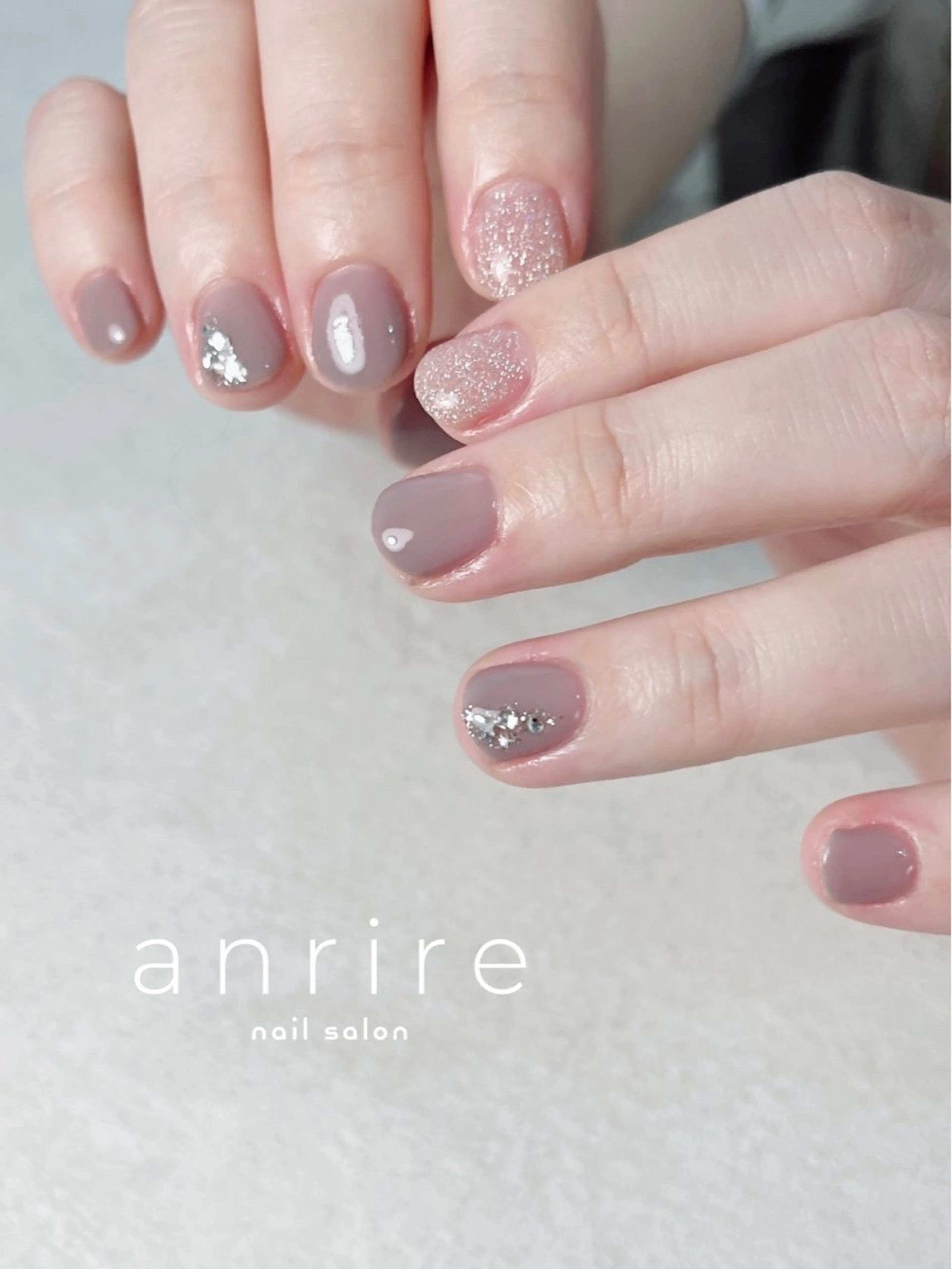 ネイル フラッシュネイル ジェルネイル キラキラネイル ラメ(グリッター) パラジェル ハンドネイル nailsalon anrireのネイルデザイン