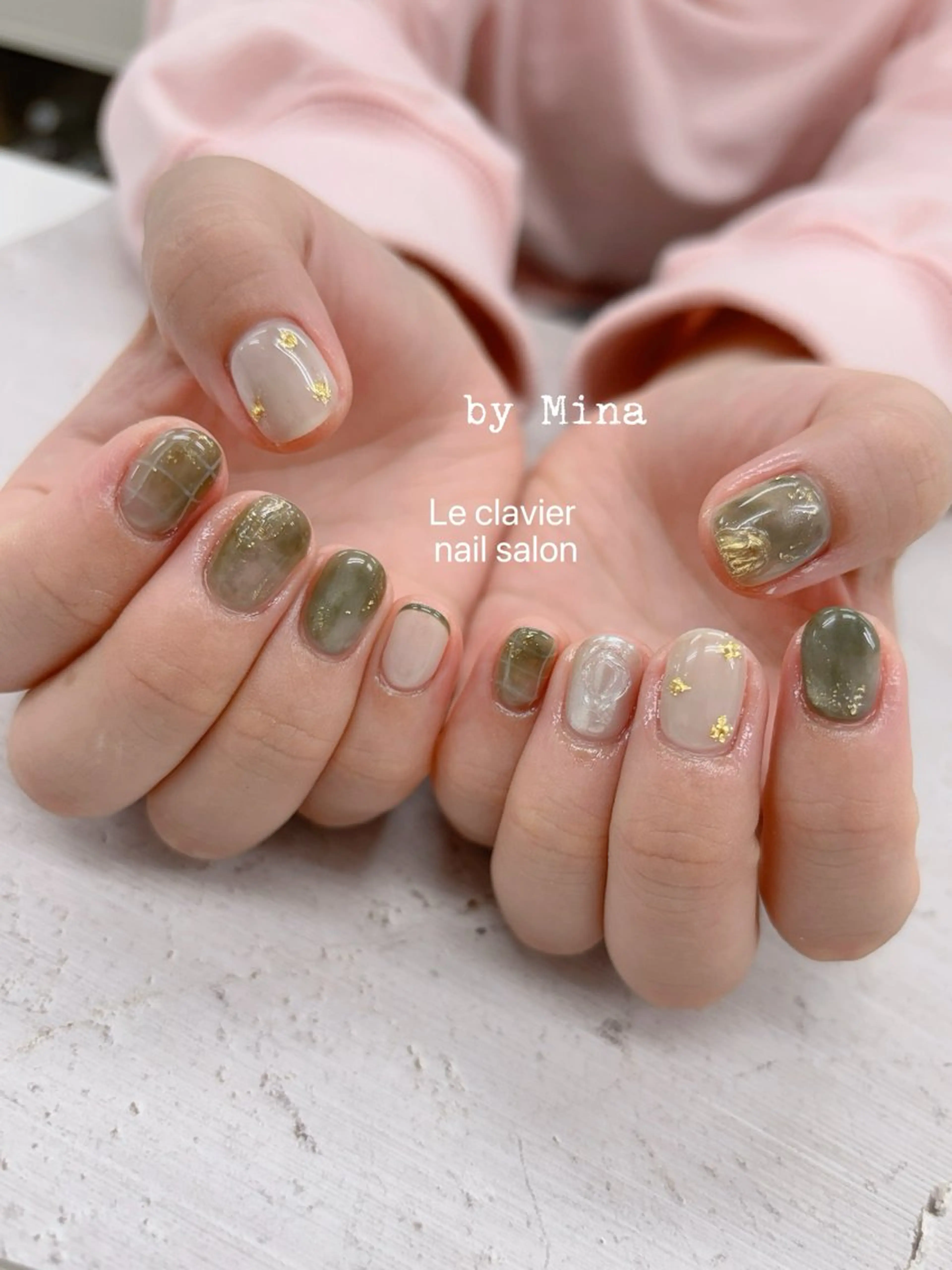 ネイル アートネイル 長さ出し ジェルネイル パラジェル スカルプネイル ハンドネイル ハンドケア Mina Nailのネイルデザイン