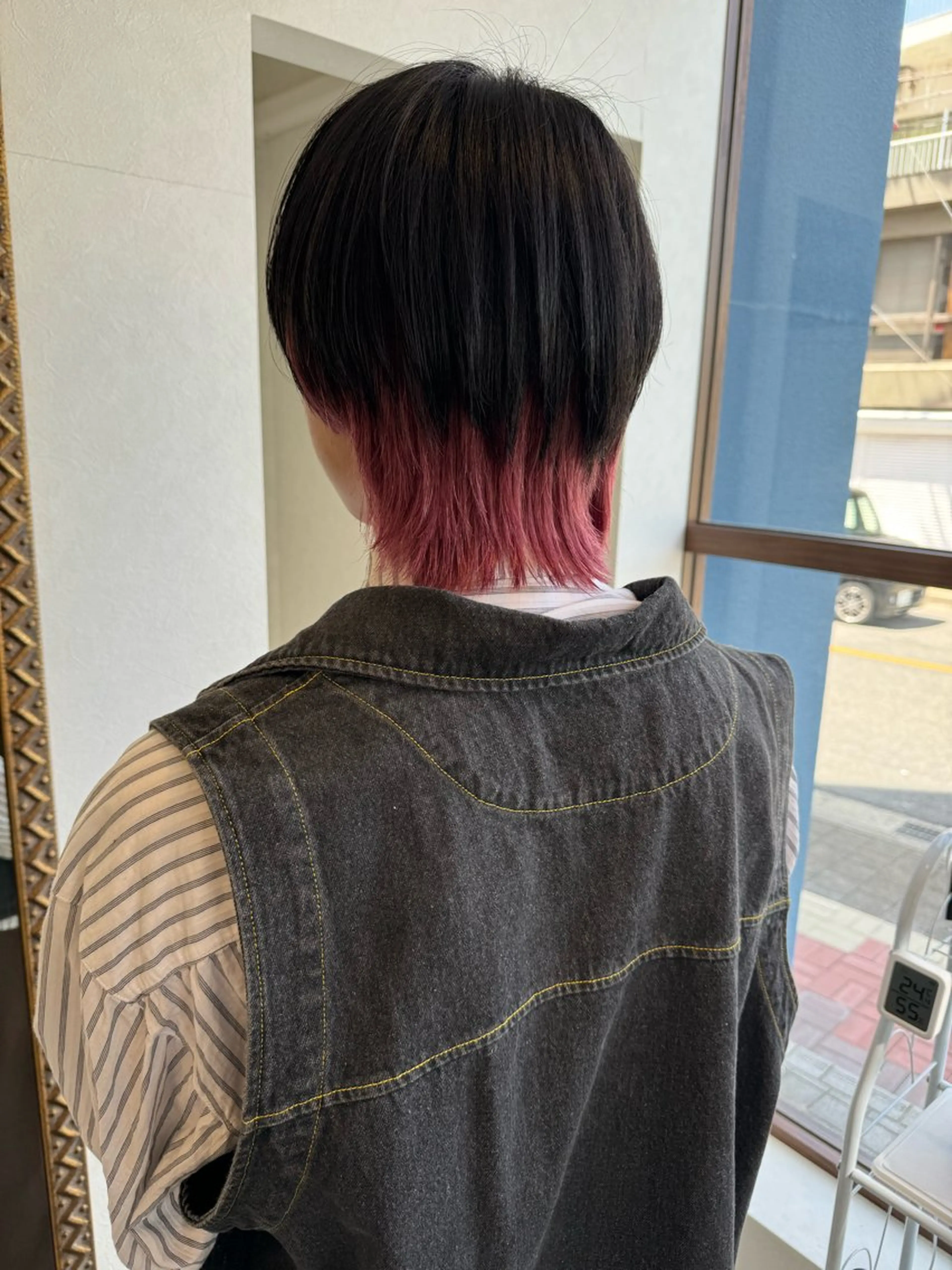 カラー ピンクカラー ヘアカラー ミツキ/ 透明感カラー/セットのヘアスタイル