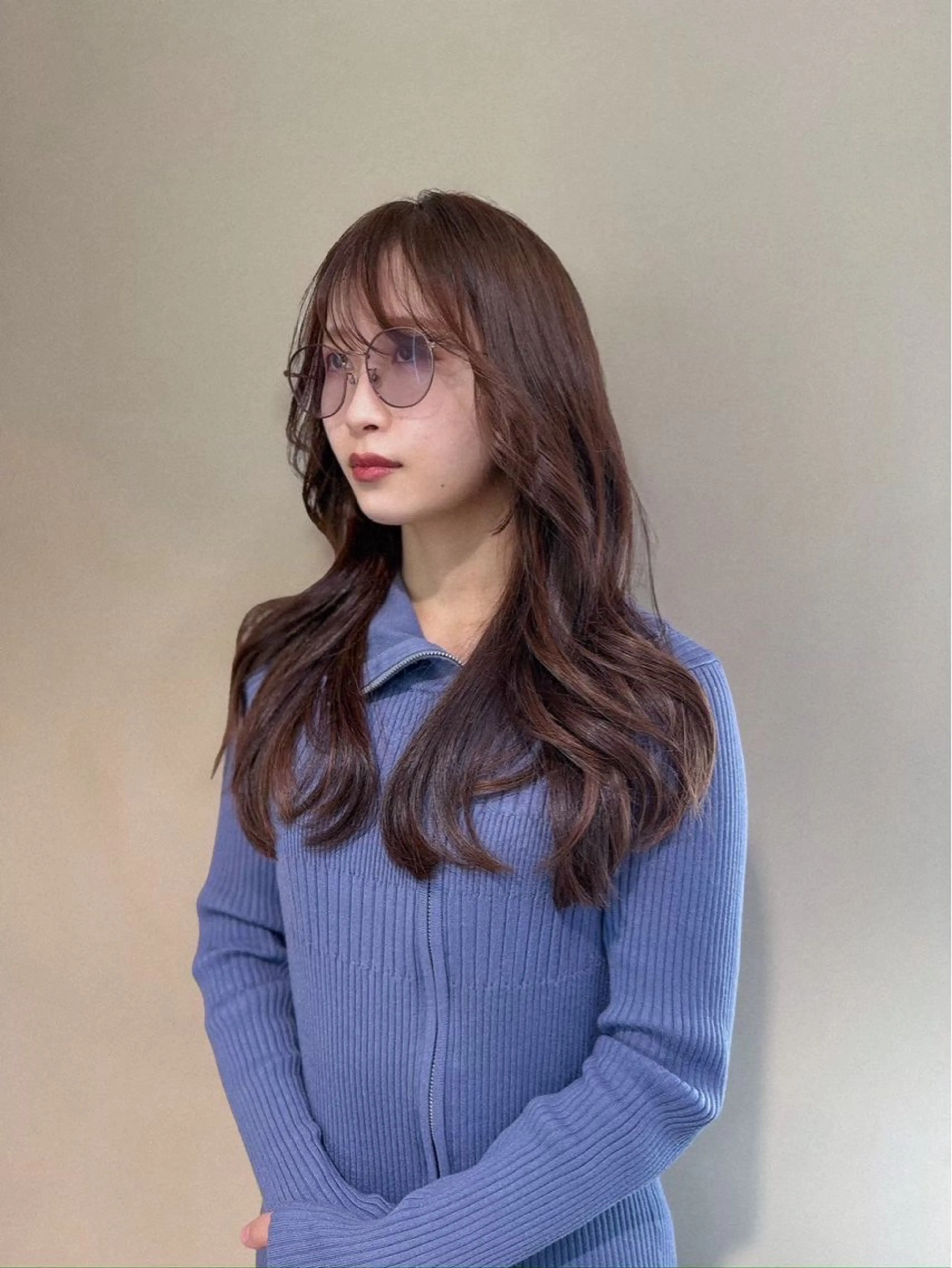 セミロング カラー ヘアアレンジ カット ヘアカラー OPUSダブルカラー ケアブリーチのヘアスタイル