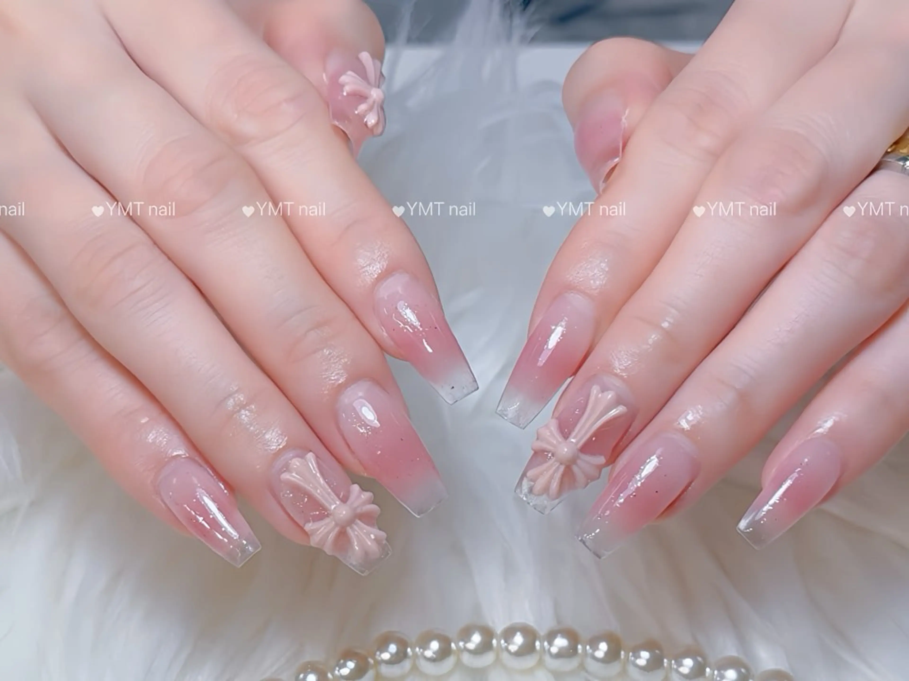 ネイル 長さ出し フットネイル ジェルネイル 韓国ネイル マグネットネイル ハンドネイル YMT NailStudioのネイルデザイン