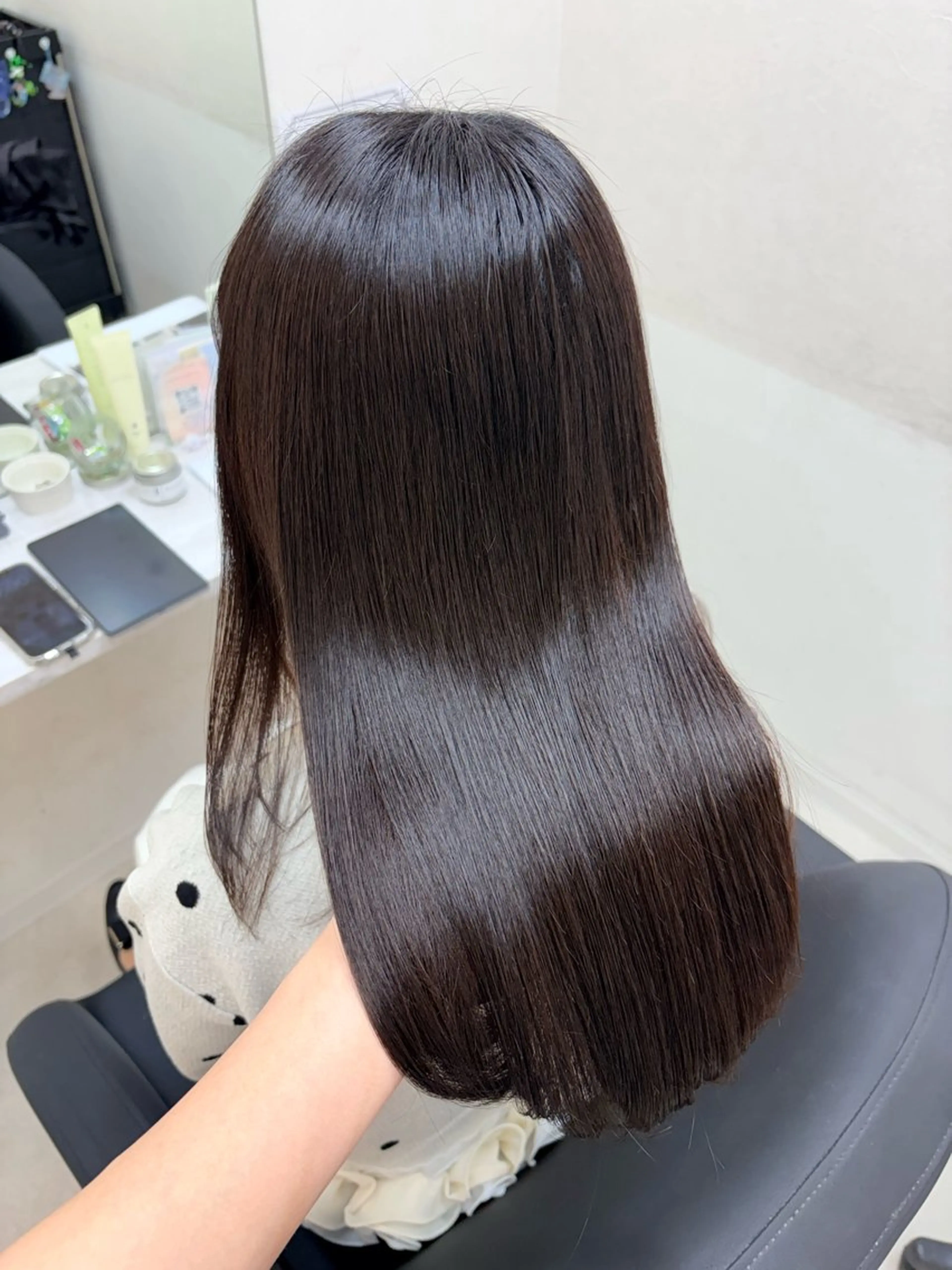 ミディアム 縮毛矯正 トリートメント 🍒透明感カラー/ セット/SAKURAのヘアスタイル