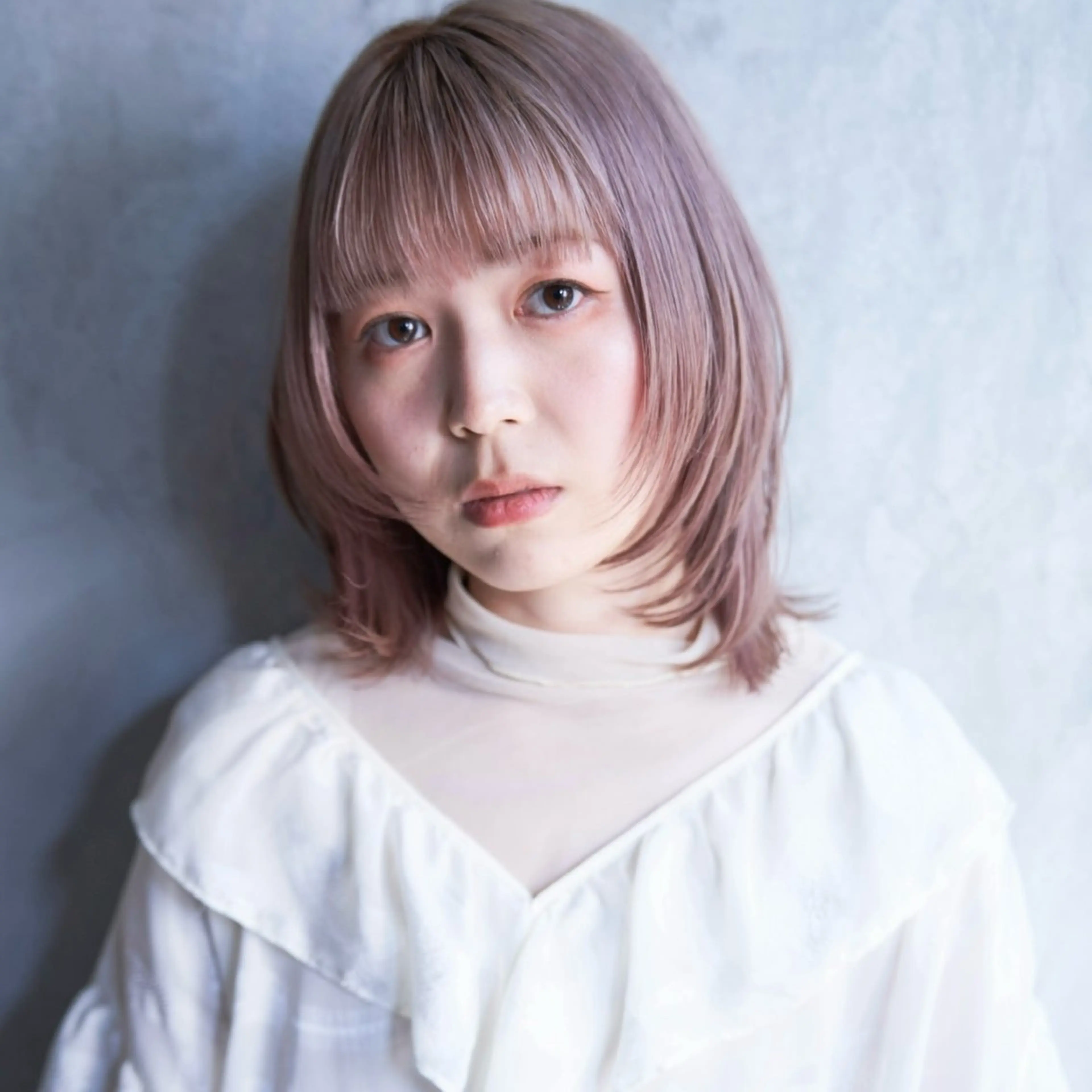 ミディアム カラー ヘアカラー トリートメント 【nui 茨木】 清水優のヘアスタイル