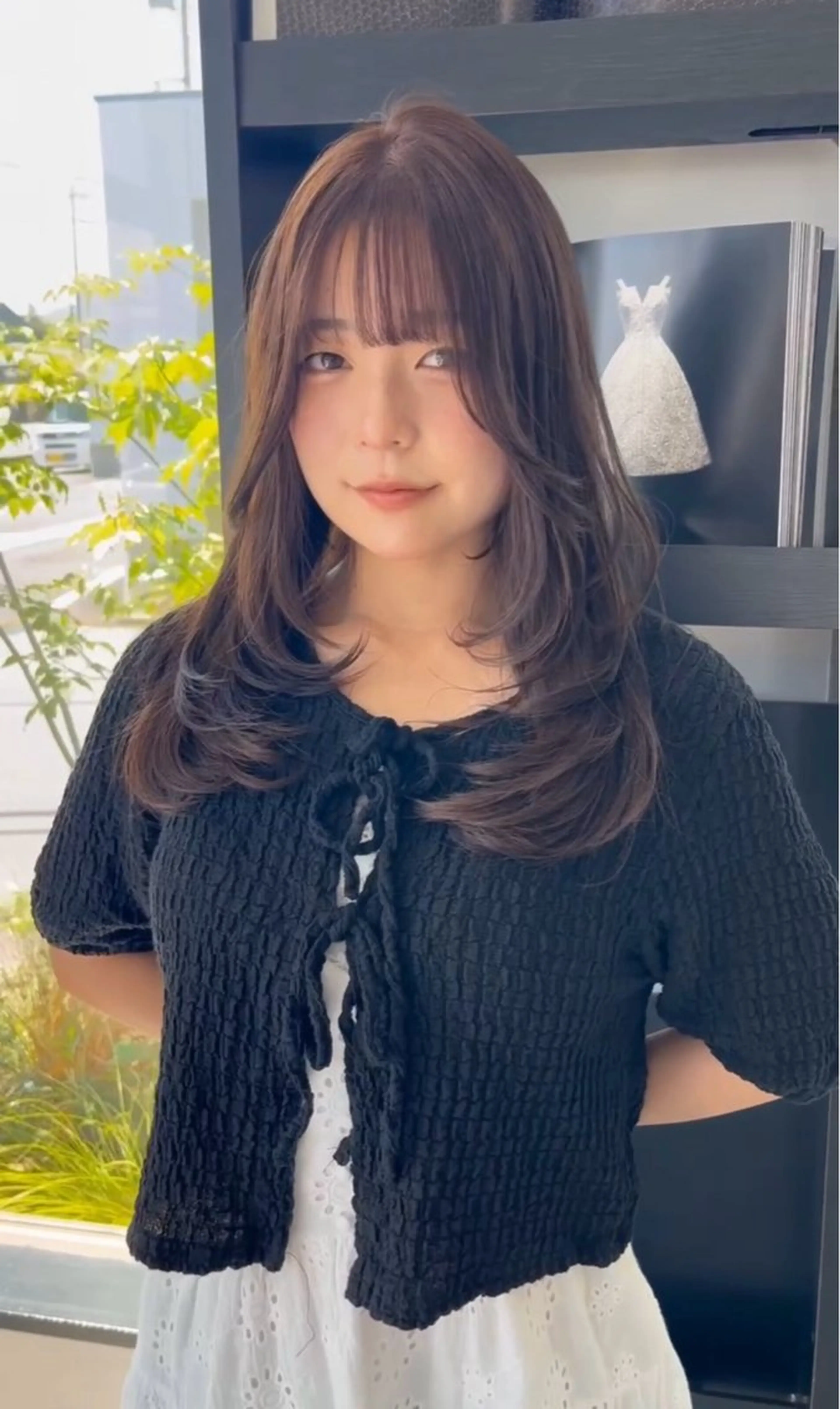 ロング カラー 寺島 理菜のヘアスタイル