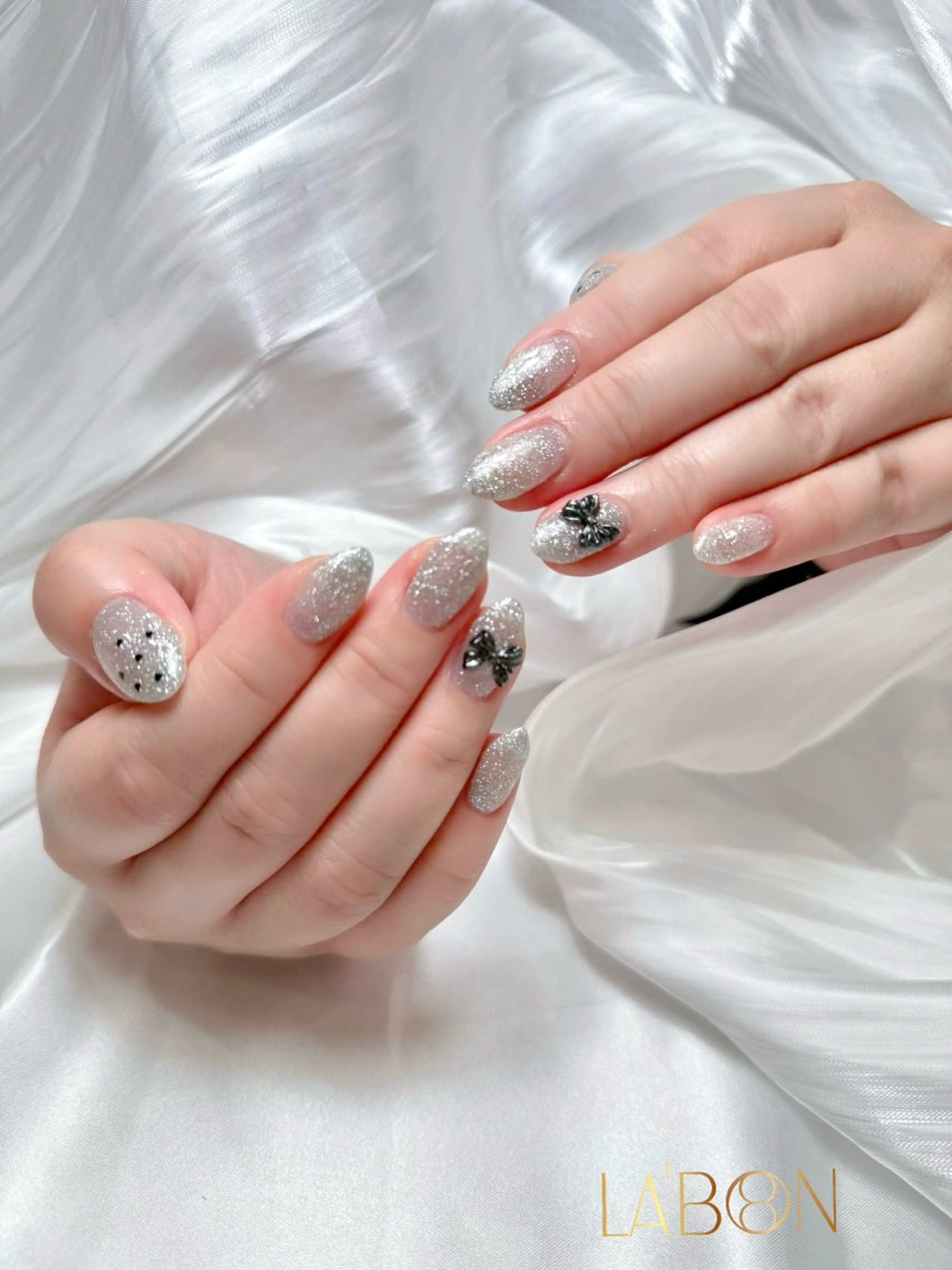 ネイル アートネイル ジェルネイル キラキラネイル 韓国ネイル ロングネイル Labon Nails Artのネイルデザイン